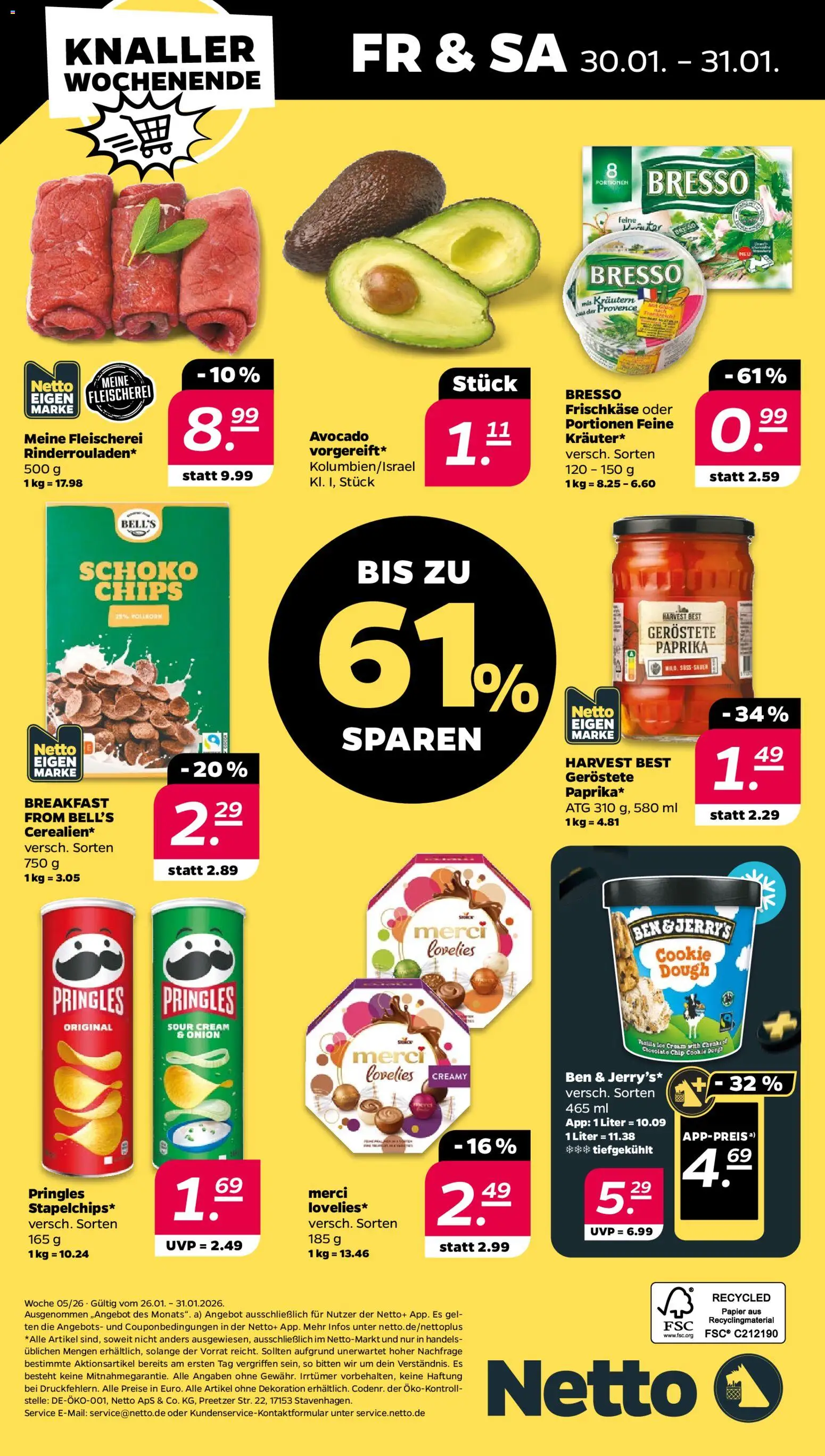 Netto Prospekt 	 – gültig ab 25.01.2026 | Seite: 34 | Produkte: Merci, Paprika, Pringles, Frischkase