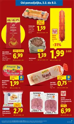TASTINO Toast bijeli, 500 g - Pregled kataloga iz trgovine Lidl, vrijedi od 02.02.2026 | Stranica: 7