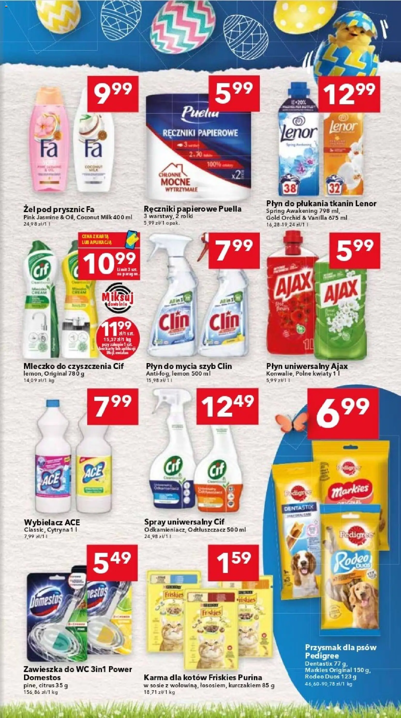 Lewiatan gazetka - Warszawa od 12.03.2026 | Strona: 13 | Produkty: Cytryna, Płyn do płukania tkanin Lenor, Domestos, Karma dla kotów