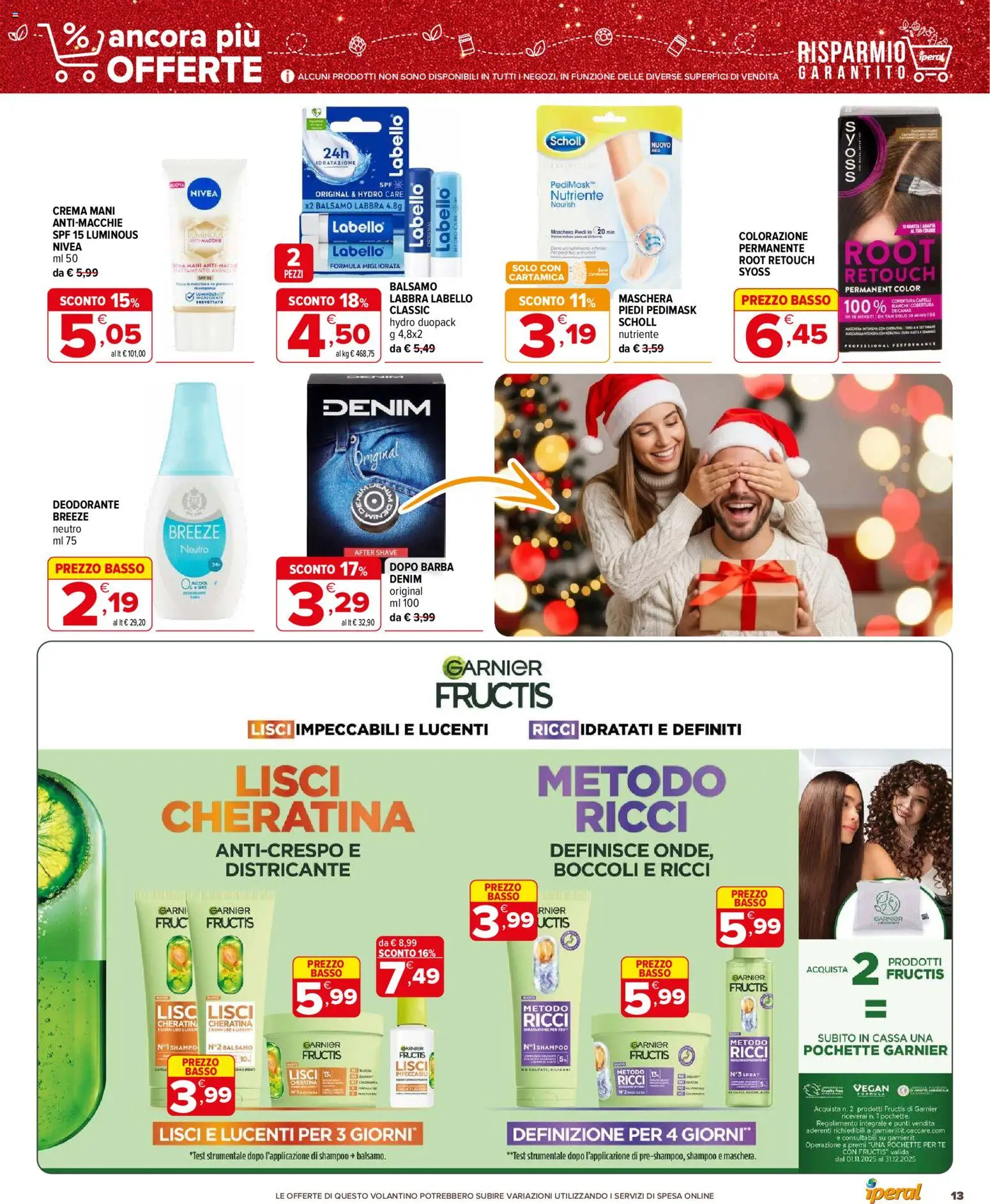 Volantino Iperal del 11.12.2025 | Pagina: 13 | Prodotti: Shampoo, Maschera, Deodorante, Tè