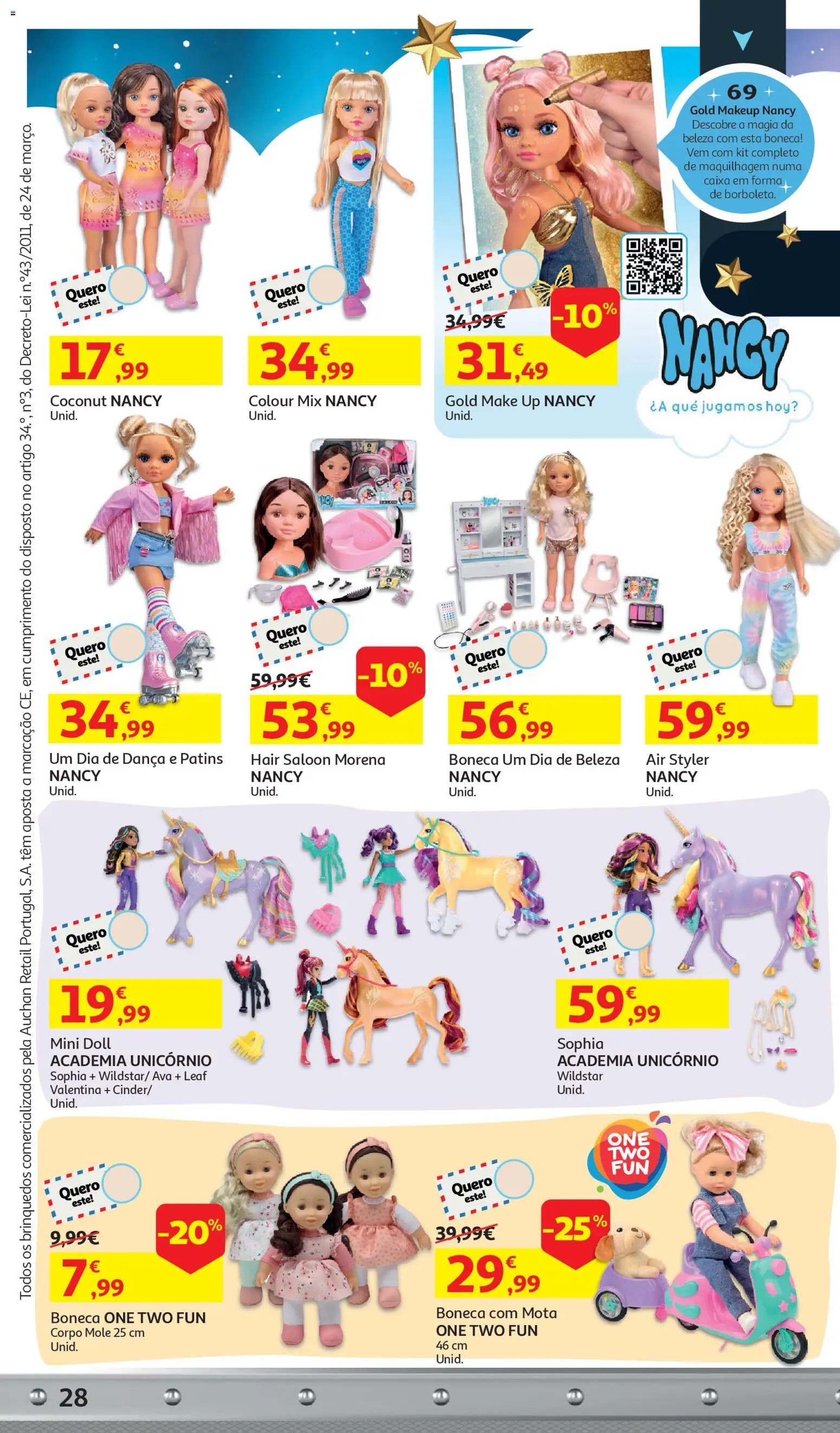 Auchan - A grande fábrica de Natal │ válido de 05.11.2025 | Página: 28 | Produtos: Maquilhagem, Caixa, Patins