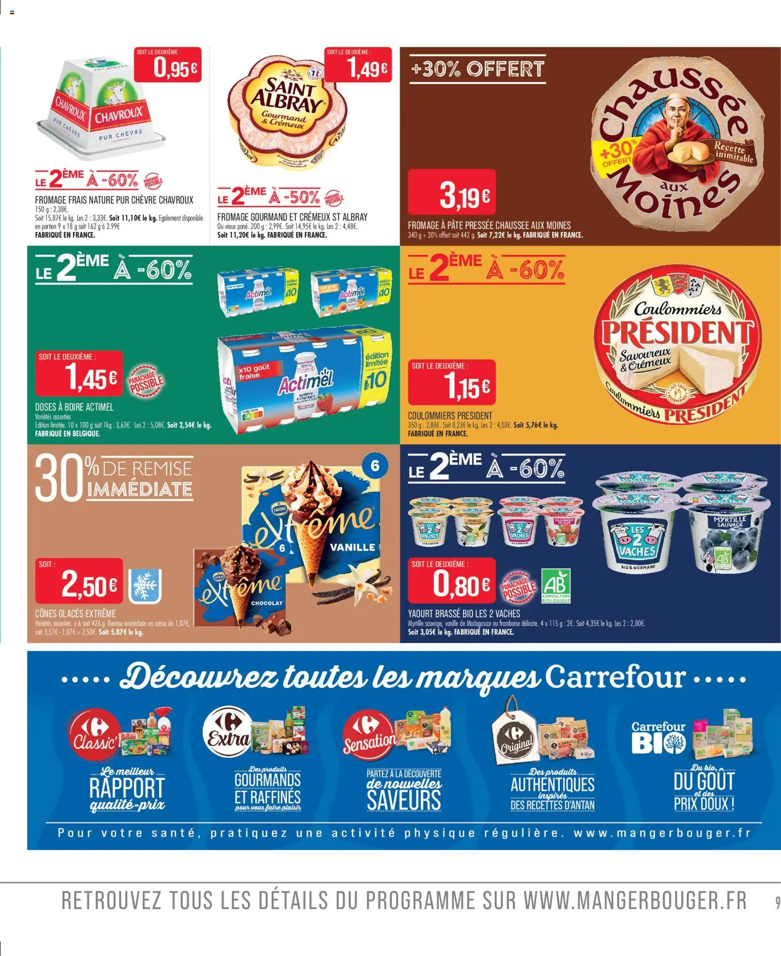 {H1} | Page: 11 | Produits: Glaces, Actimel, Cônes, Fromage frais