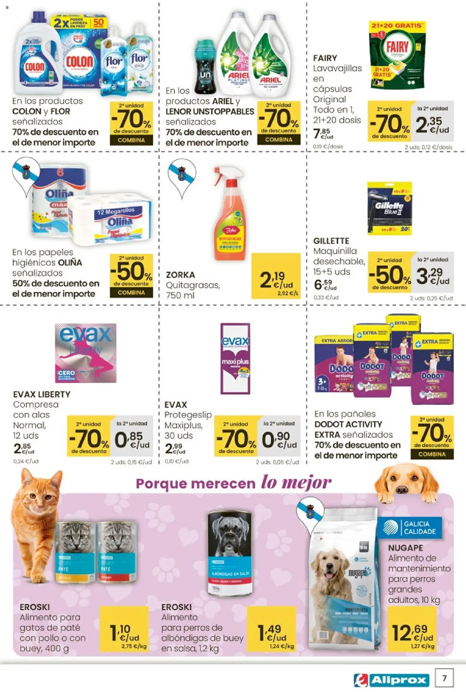 Eroski Aliprox  │ válido desde el 26.03.2026 | Página: 7 | Productos: Paté, Lavavajillas