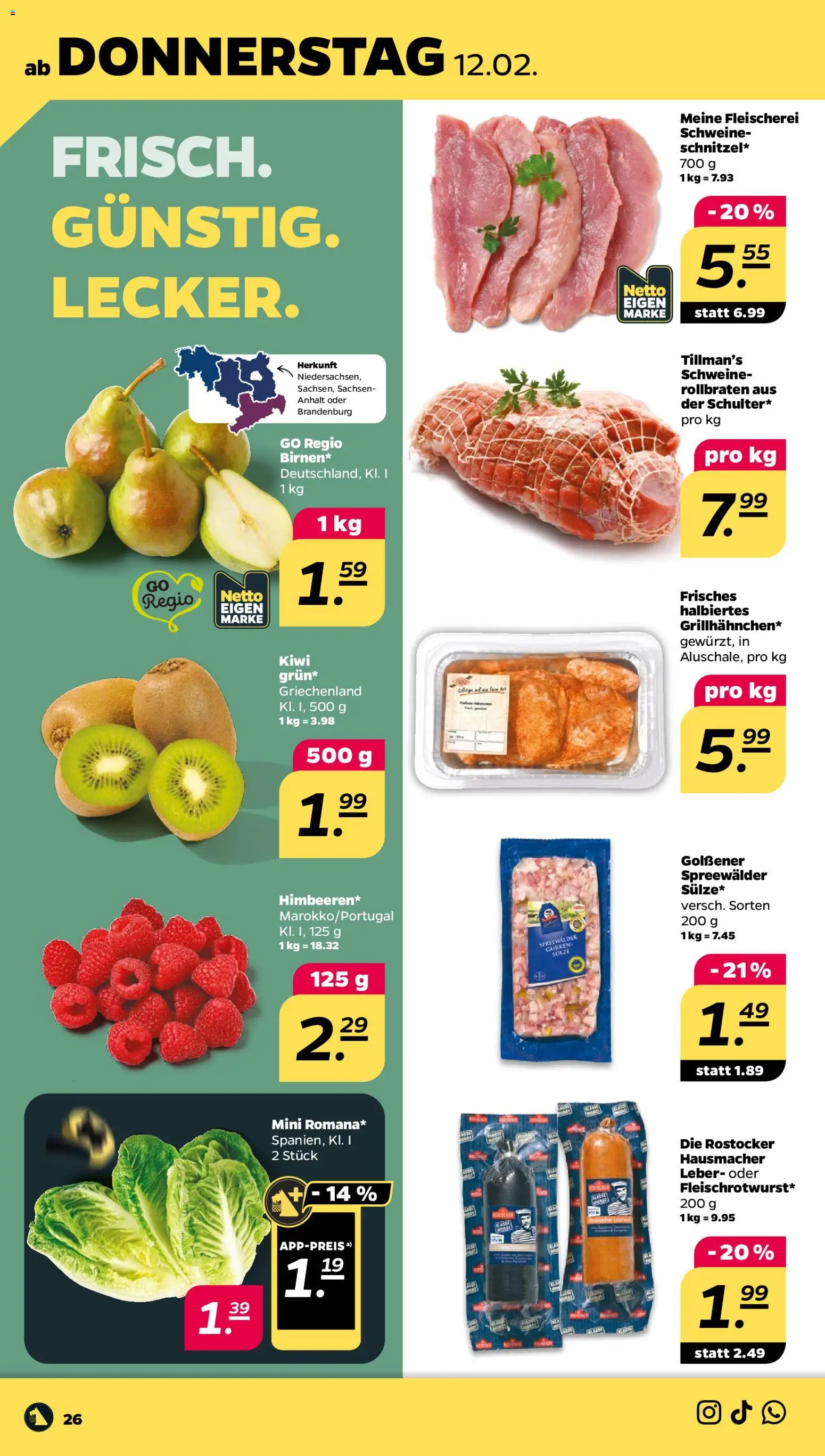 Netto Prospekt 	 – gültig ab 09.02.2026 | Seite: 30 | Produkte: Kiwi, Gurken