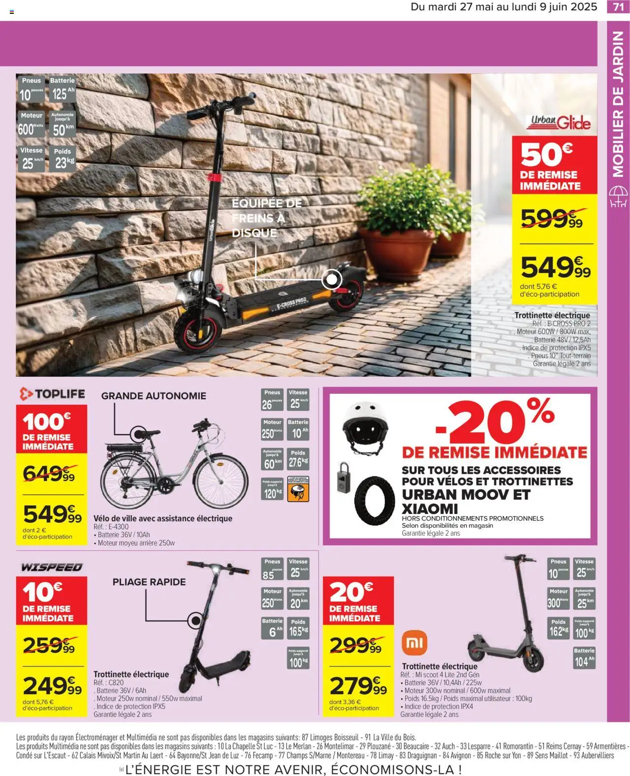  | Page: 73 | Produits: Pneus, Poids, Mobilier de jardin, Batterie