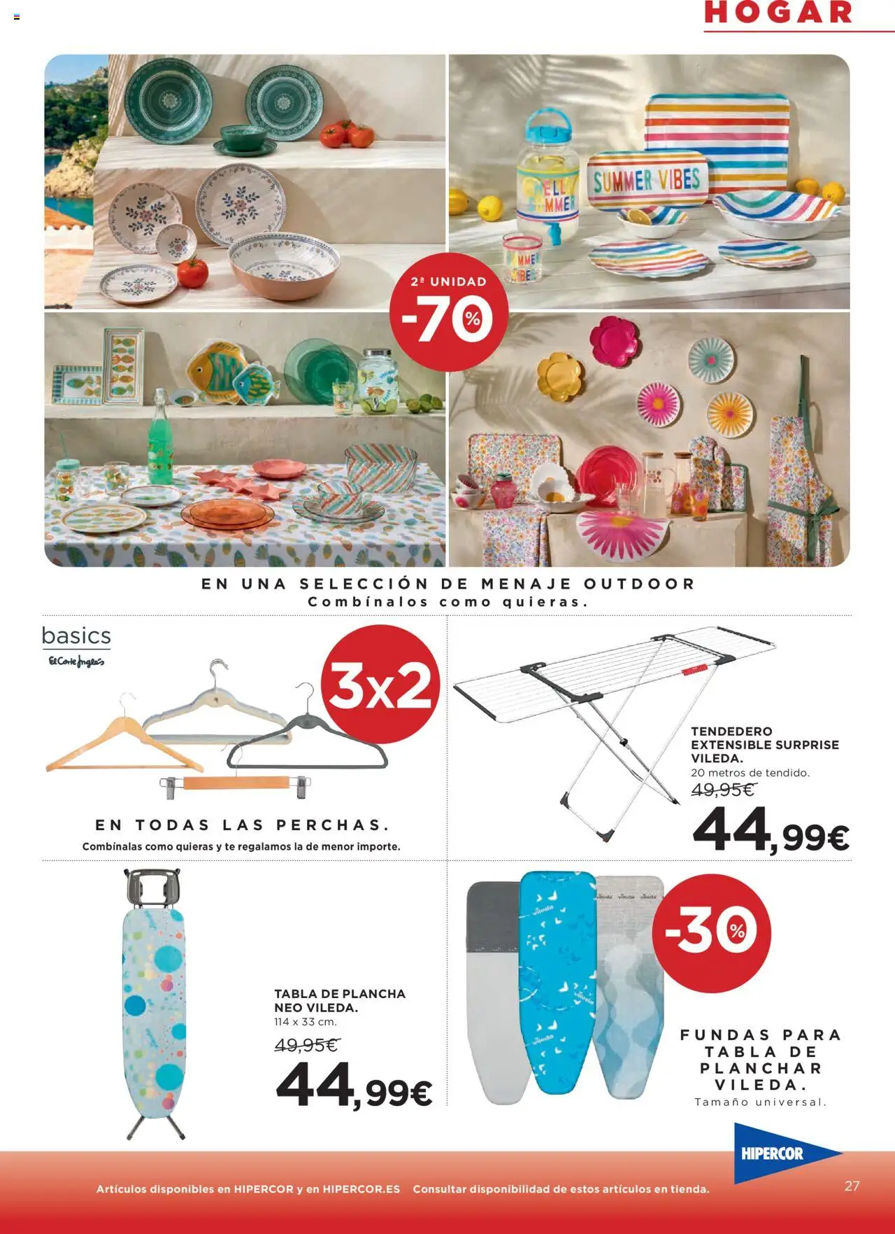 Hipercor catálogo │ válido desde el 14.08.2025 | Página: 31 | Productos: Té, Tendedero, Plancha