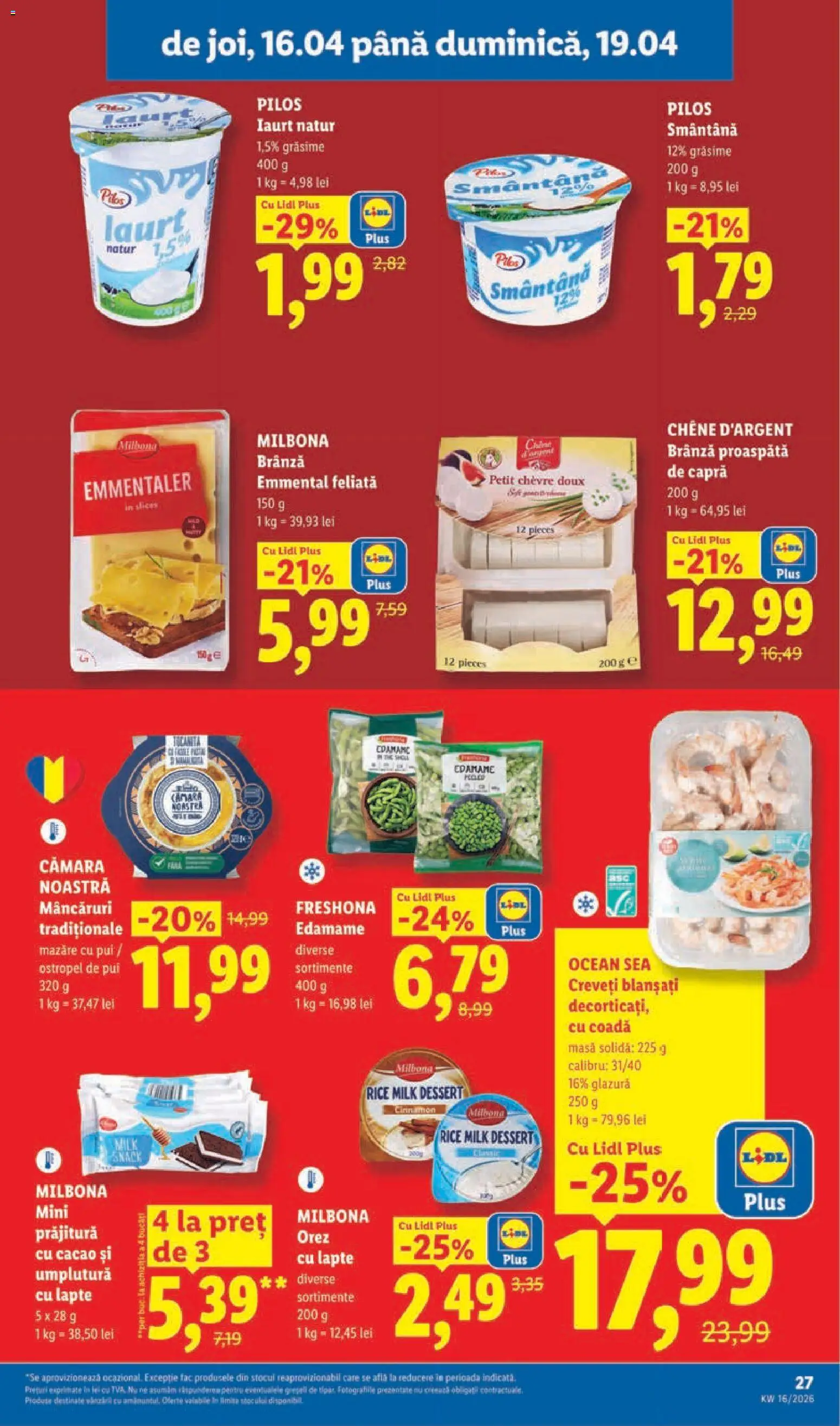 Noul catalog Lidl – valabil de la 14.04.2026 | Pagină: 27 | Produse: Mazăre, Orez, Cacao, Smântână