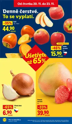 Náhled letáku Lidl Black Friday od 20.11.2025 | Strana: 10 | Produkty: Pomelo, Jablka, Kaki, Cibule