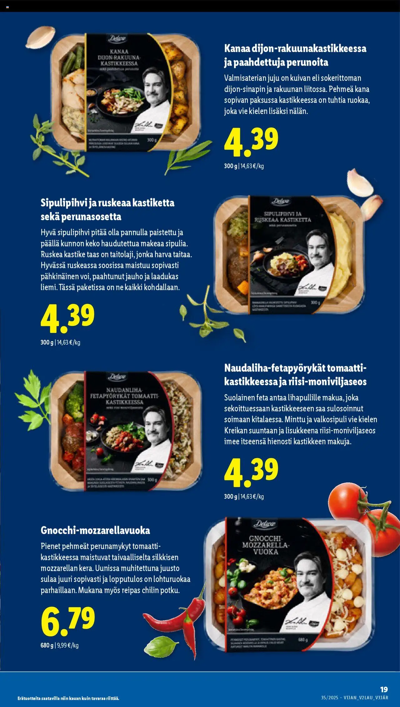  | Sivu: 19 | Tuotteet: Mozzarella, Kana, Juusto, Naudanliha