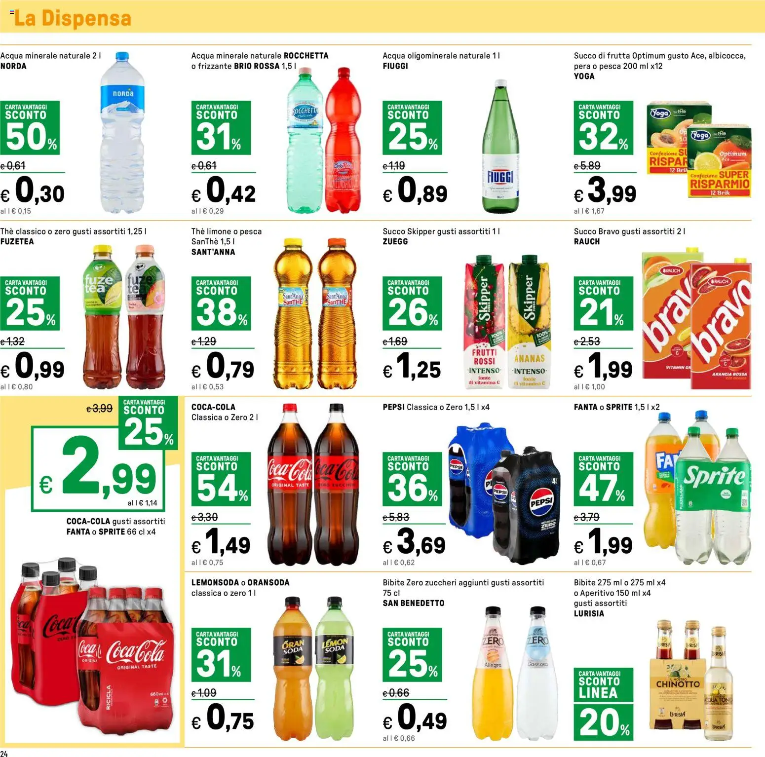 Volantino Iper del 31.12.2025 | Pagina: 24 | Prodotti: Succo, Pesca, The, Succo di frutta