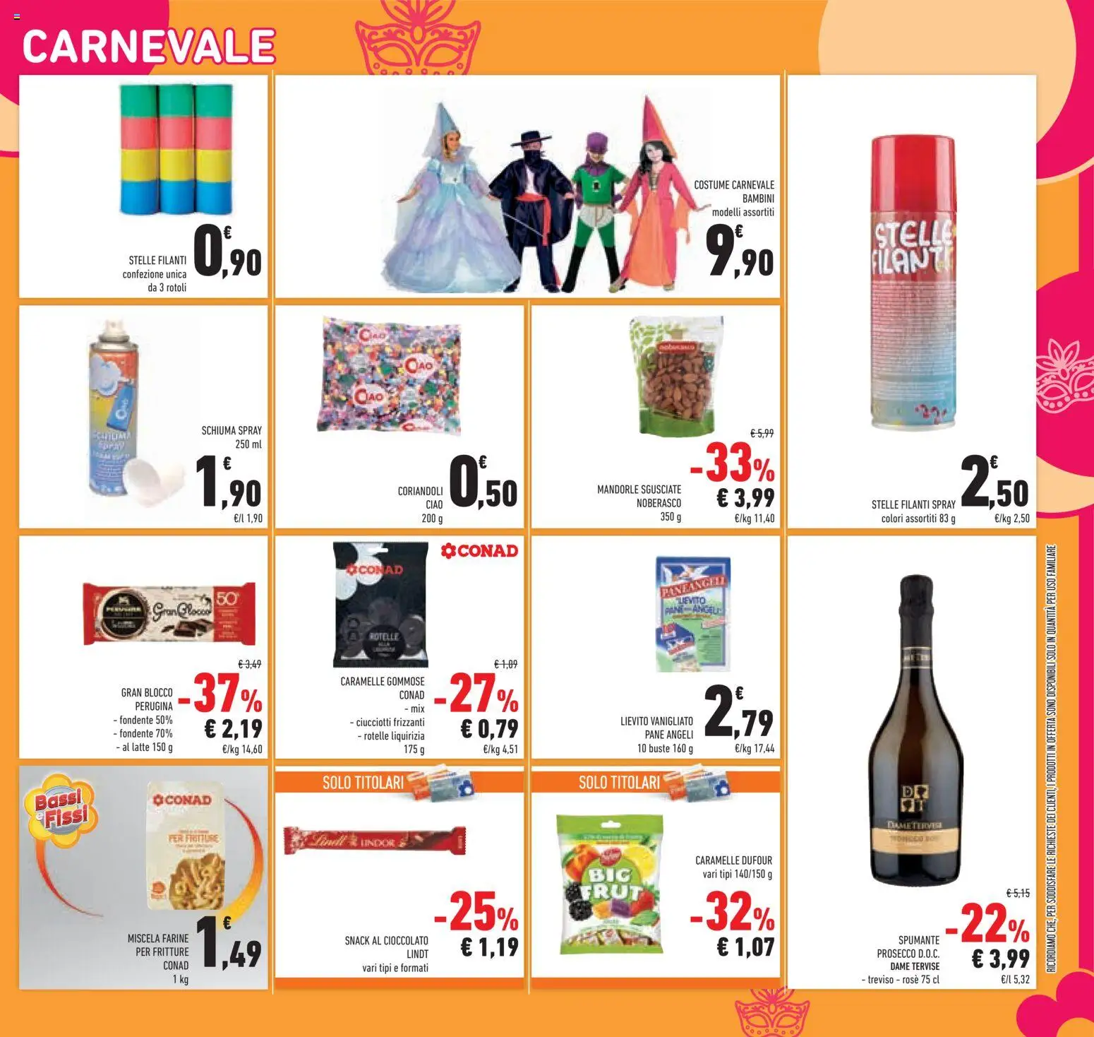 Volantino Conad del 29.01.2026 | Pagina: 25 | Prodotti: Pane, Prosecco, Latte, Mandorle