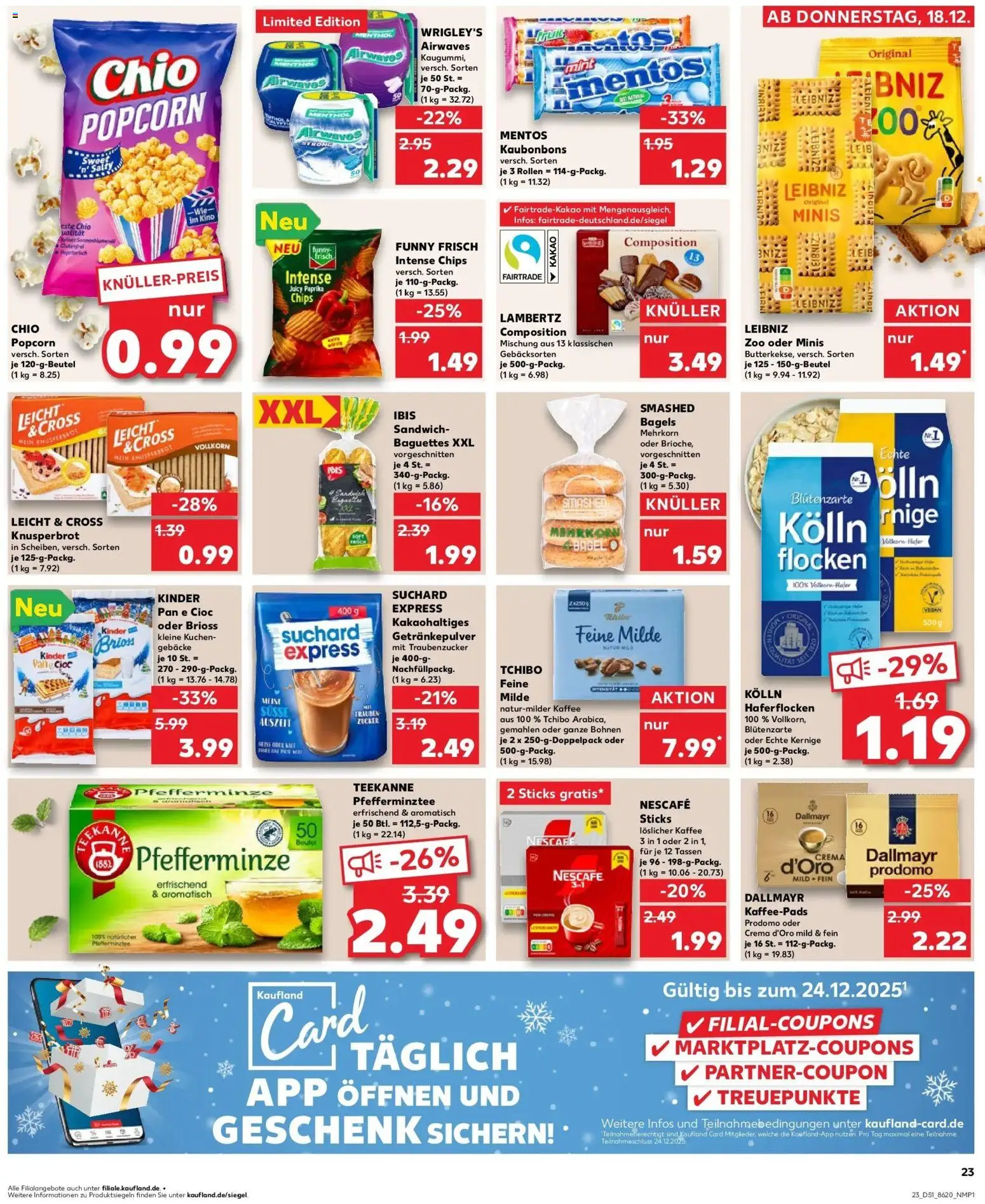 Kaufland prospekt Solingen	 – gültig ab 22.12.2025 | Seite: 23 | Produkte: Nescafe, Kaffee, Dallmayr, Teekanne