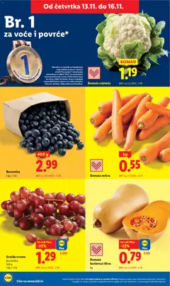 Grožđe crveno, Bez koštica 500 g - Pregled kataloga iz trgovine Lidl, vrijedi od 10.11.2025 | Stranica: 82
