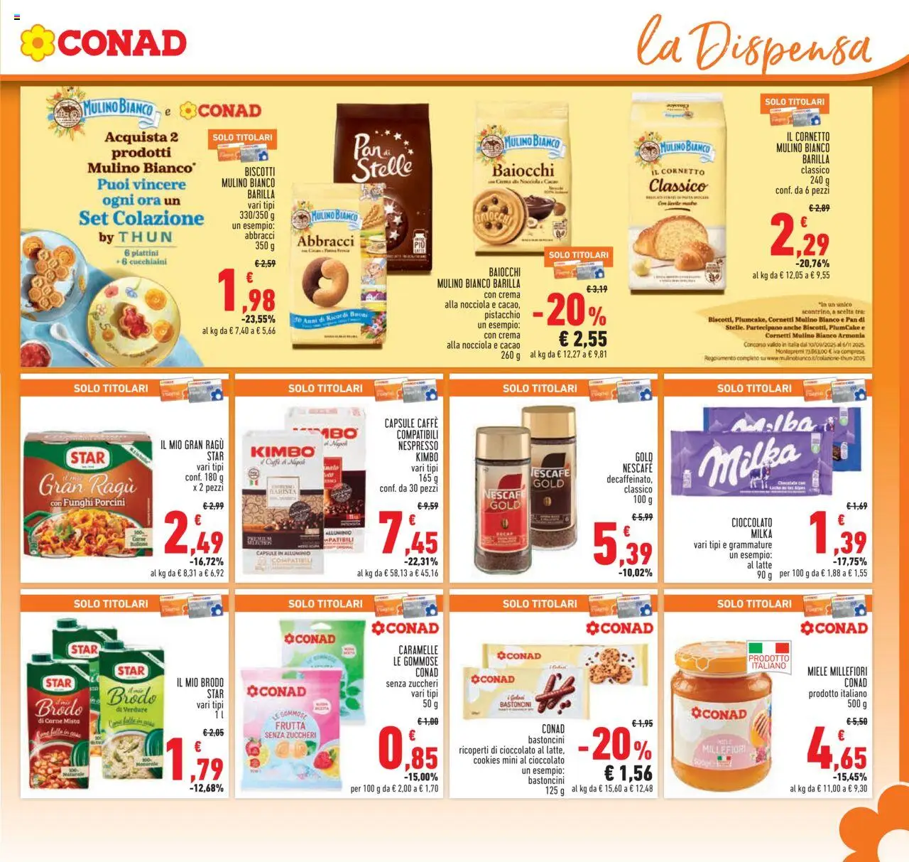 Volantino Conad del 25.09.2025 | Pagina: 15 | Prodotti: Crema, Caramelle, Verdure, Alluminio