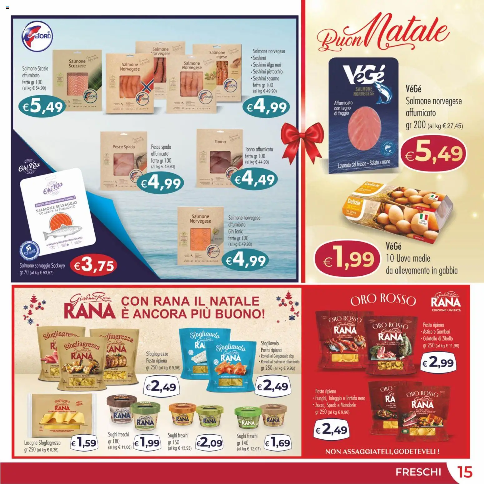 Volantino MerSi Supermercati del 13.12.2025 | Pagina: 15 | Prodotti: Tartufo, Mandorle, Ravioli, Pesce spada
