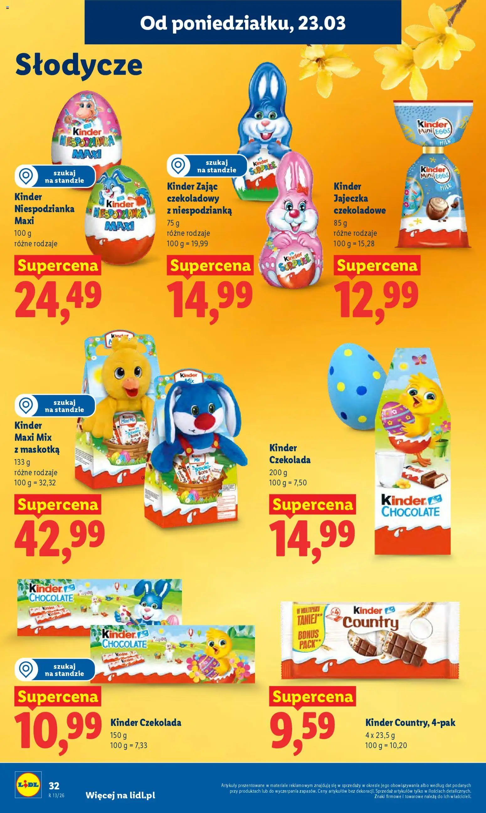 Lidl Polsko leták od 23.03.2026 | Strana: 32 | Produkty: Kinder