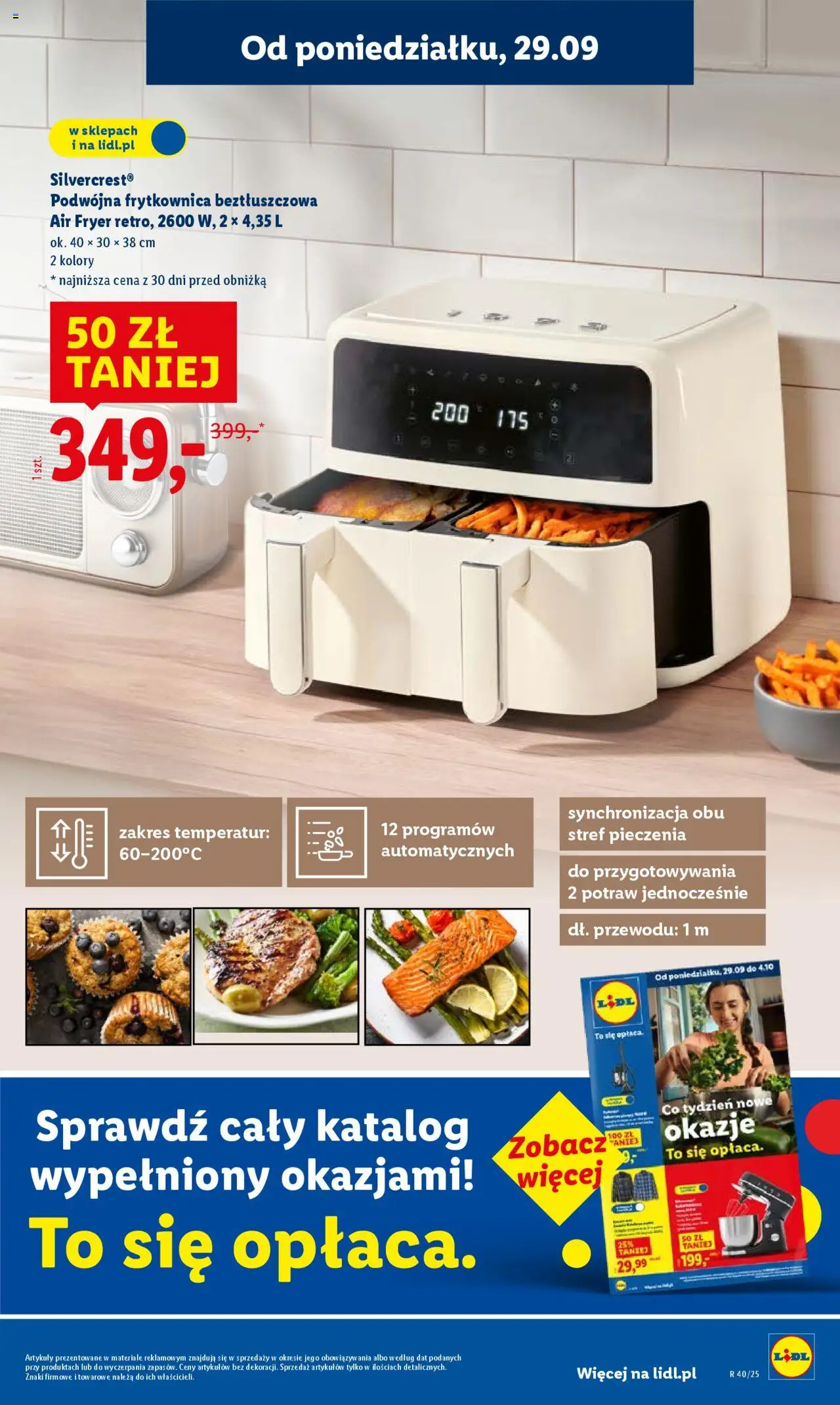 Lidl Gazetka od 29.09.2025 | Strona: 15 | Produkty: Frytkownica, Frytkownica beztłuszczowa