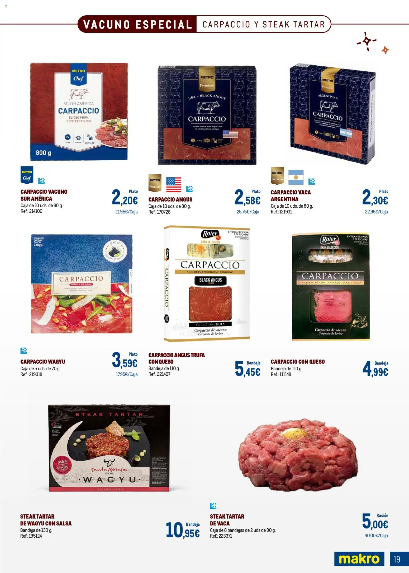 Makro - Expertos en carnes Canarias │ válido desde el 09.03.2026 | Página: 19 | Productos: Μπιμπερό, Queso, Bandeja, Caja