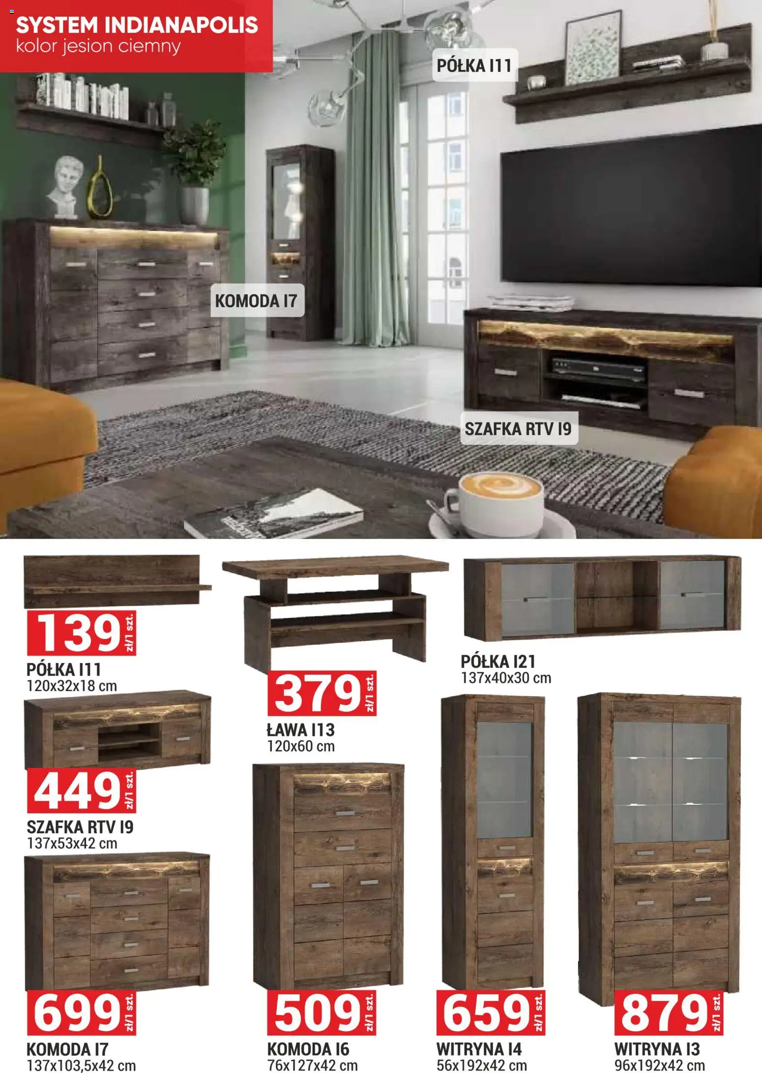 Merkury Market Gazetka - Meble, Wypoczynki, Materace od 01.11.2025 | Strona: 9 | Produkty: Komoda, Półka, szafka RTV, Witryna