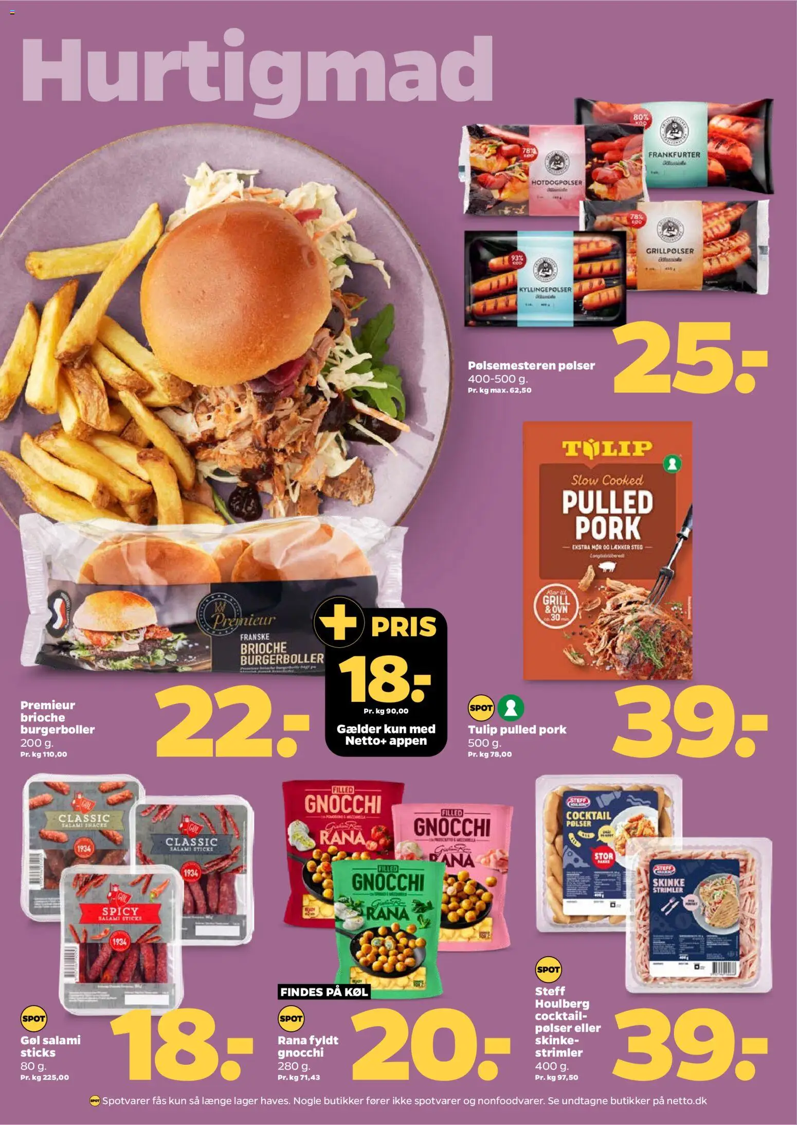 Netto tilbudsavis – gyldig fra 25.10.2025 | Side: 20 | Produkter: Pølser, Salami, Skinke, Aparelho de barbear
