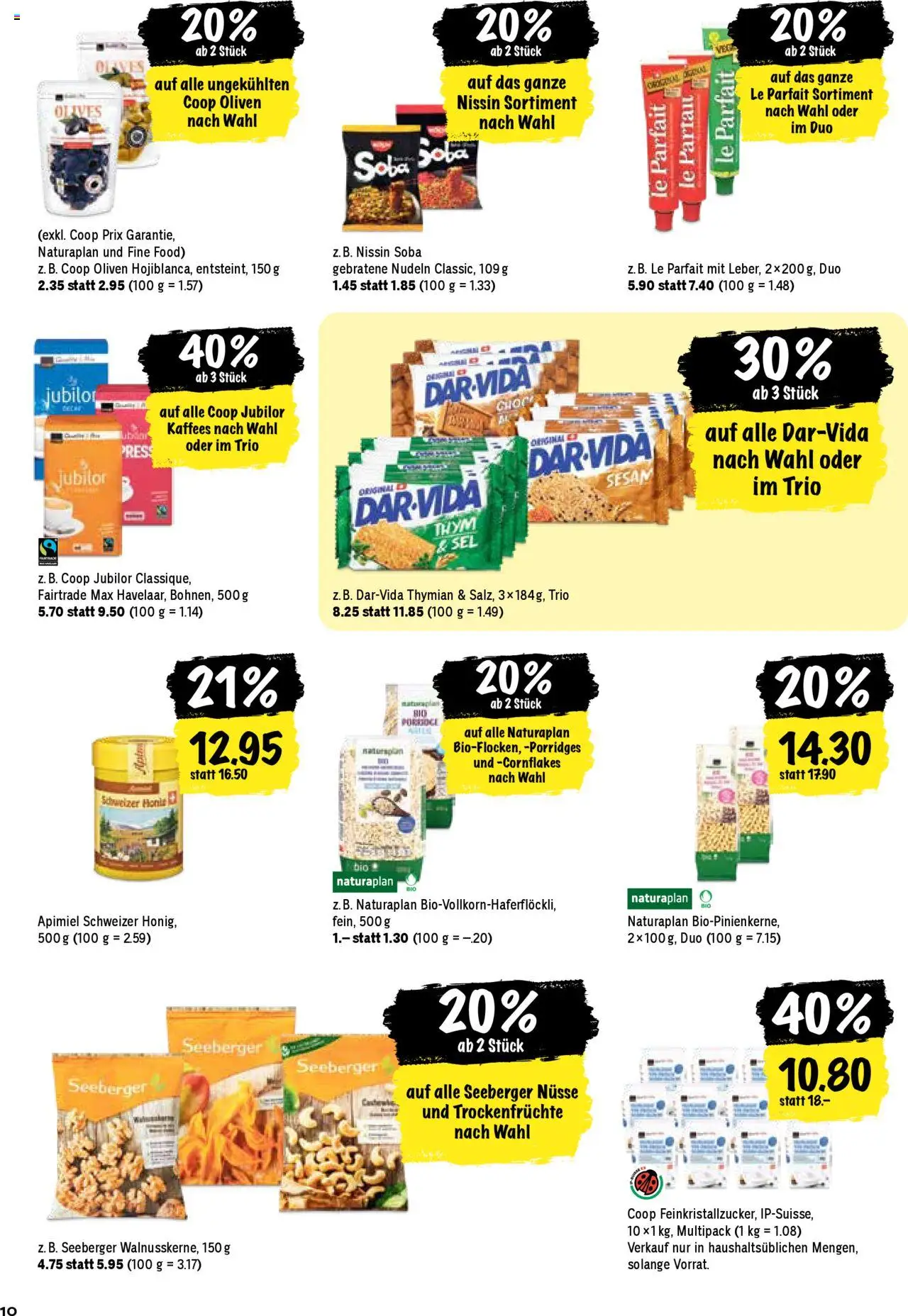 Coop Aktionen ab 07.08.2025 | Seite: 10 | Produkte: Nudeln, Nüsse, Salz