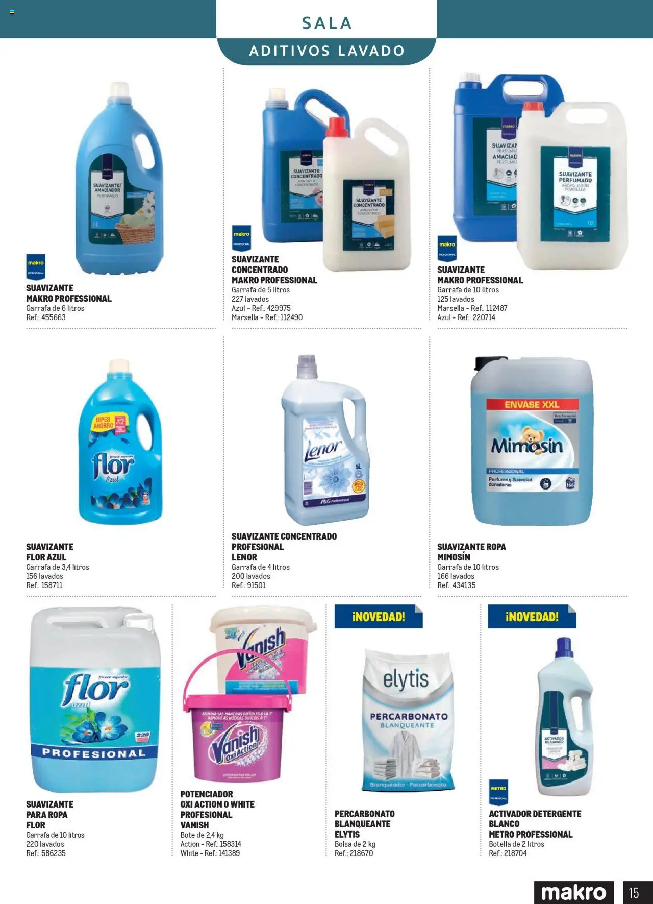 Makro - Catálogo Limpieza │ válido desde el 13.03.2025 | Página: 15 | Productos: Detergente, Ropa, Suavizante, Bolsa