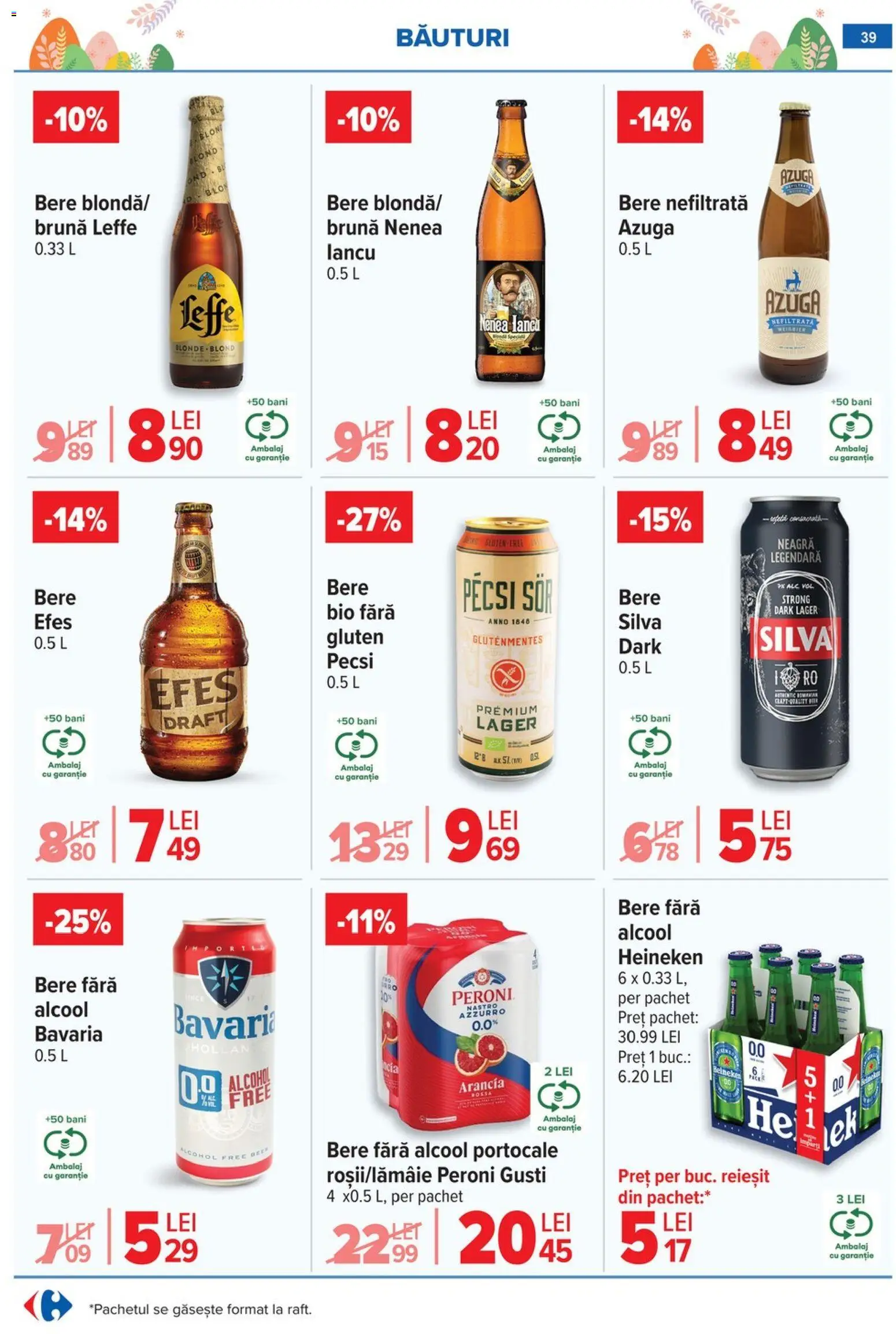 Noul catalog Carrefour – valabil de la 06.04.2026 | Pagină: 45 | Produse: Şerit ödül, Bere, Portocale
