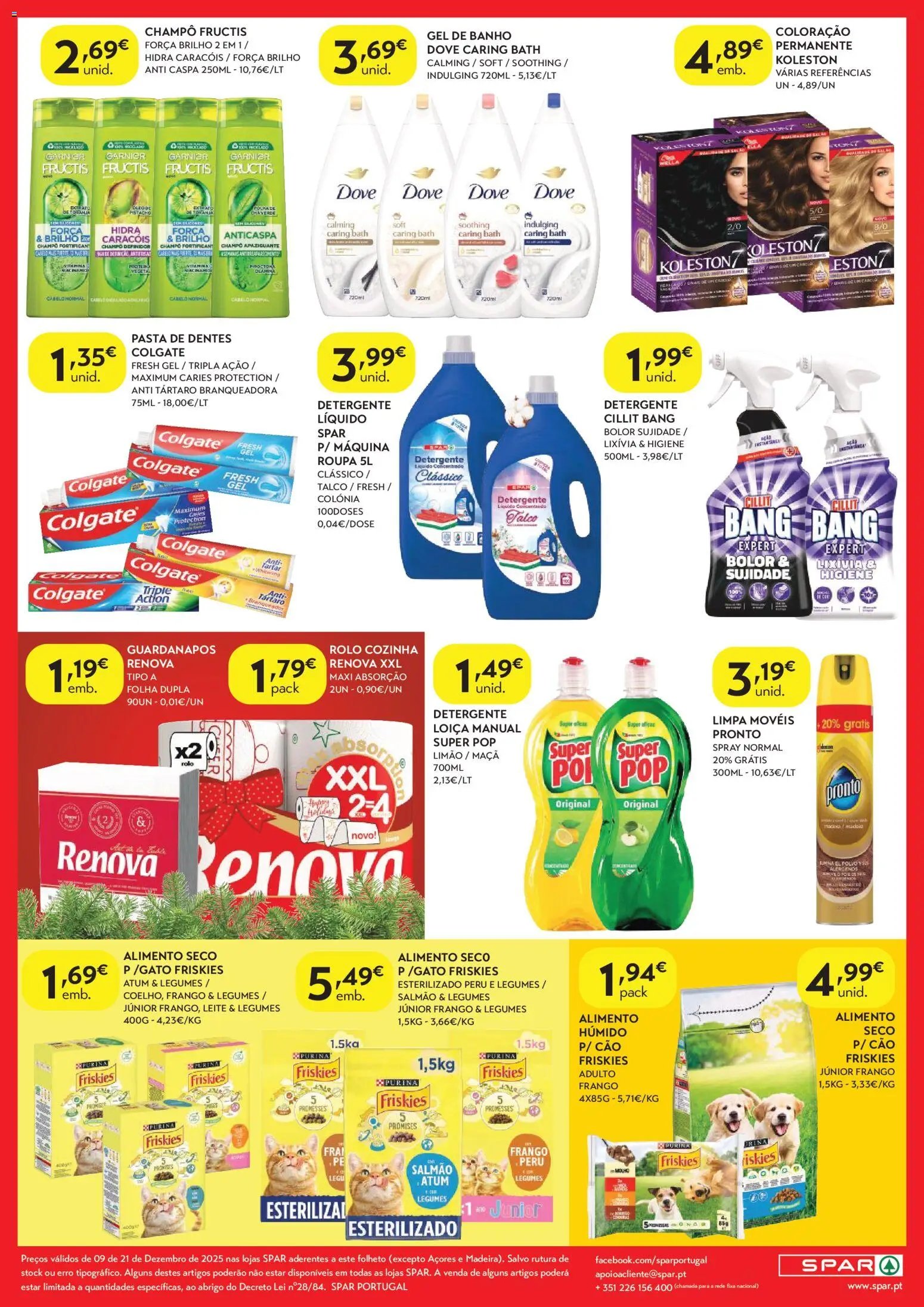 Spar - folheto │ válido de 09.12.2025 | Página: 8 | Produtos: Frango, Guardanapos, Salmão, Maça