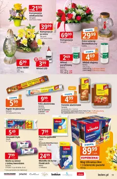 Pogląd oferty "E.Leclerc gazetka" - ważna od 17.03.2026 | Strona: 11 | Produkty: Karta, Papier do pieczenia, Zapiekanki, Vileda