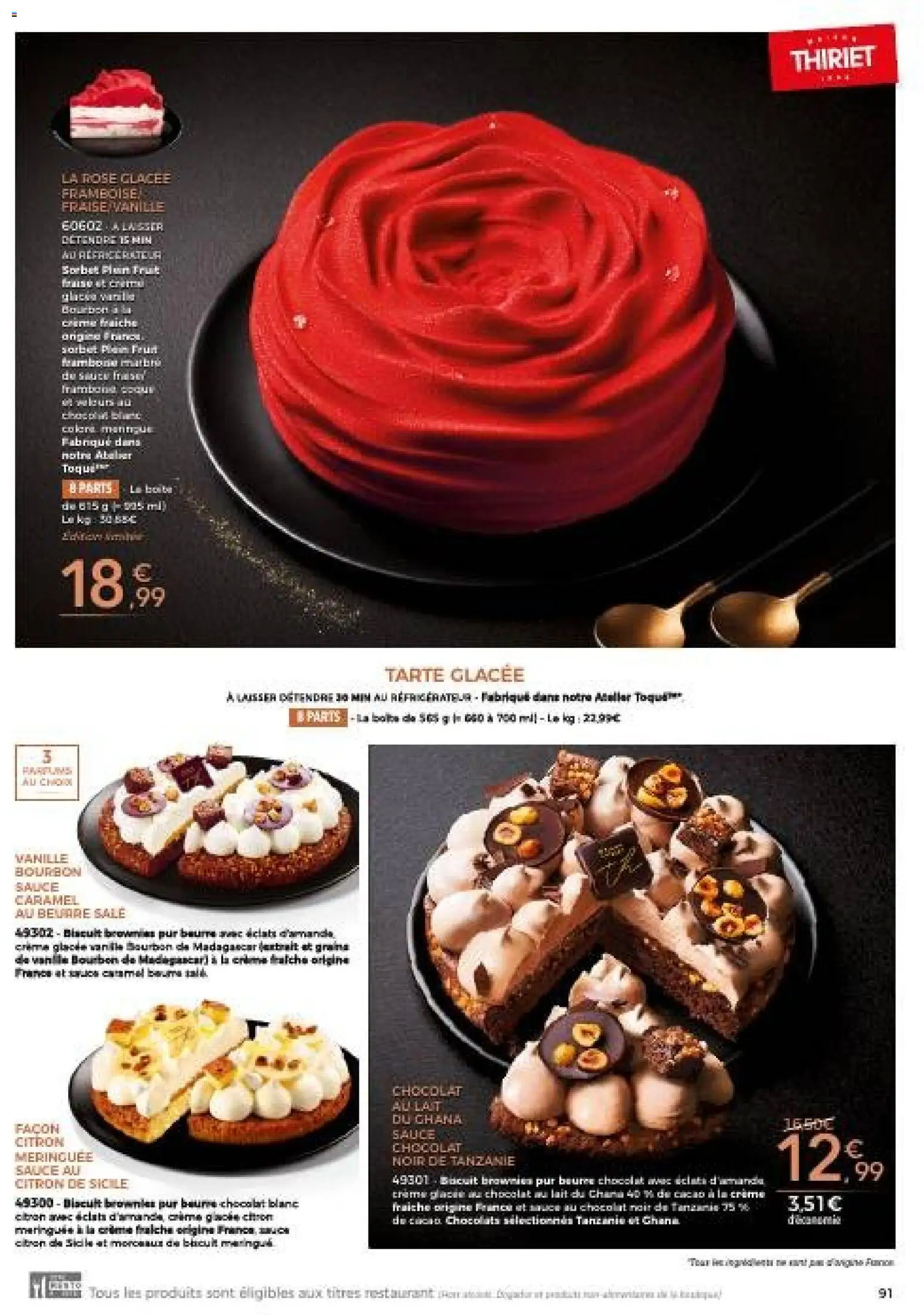 {H1} | Page: 91 | Produits: Framboise, Réfrigérateur, Beurre, Chocolat