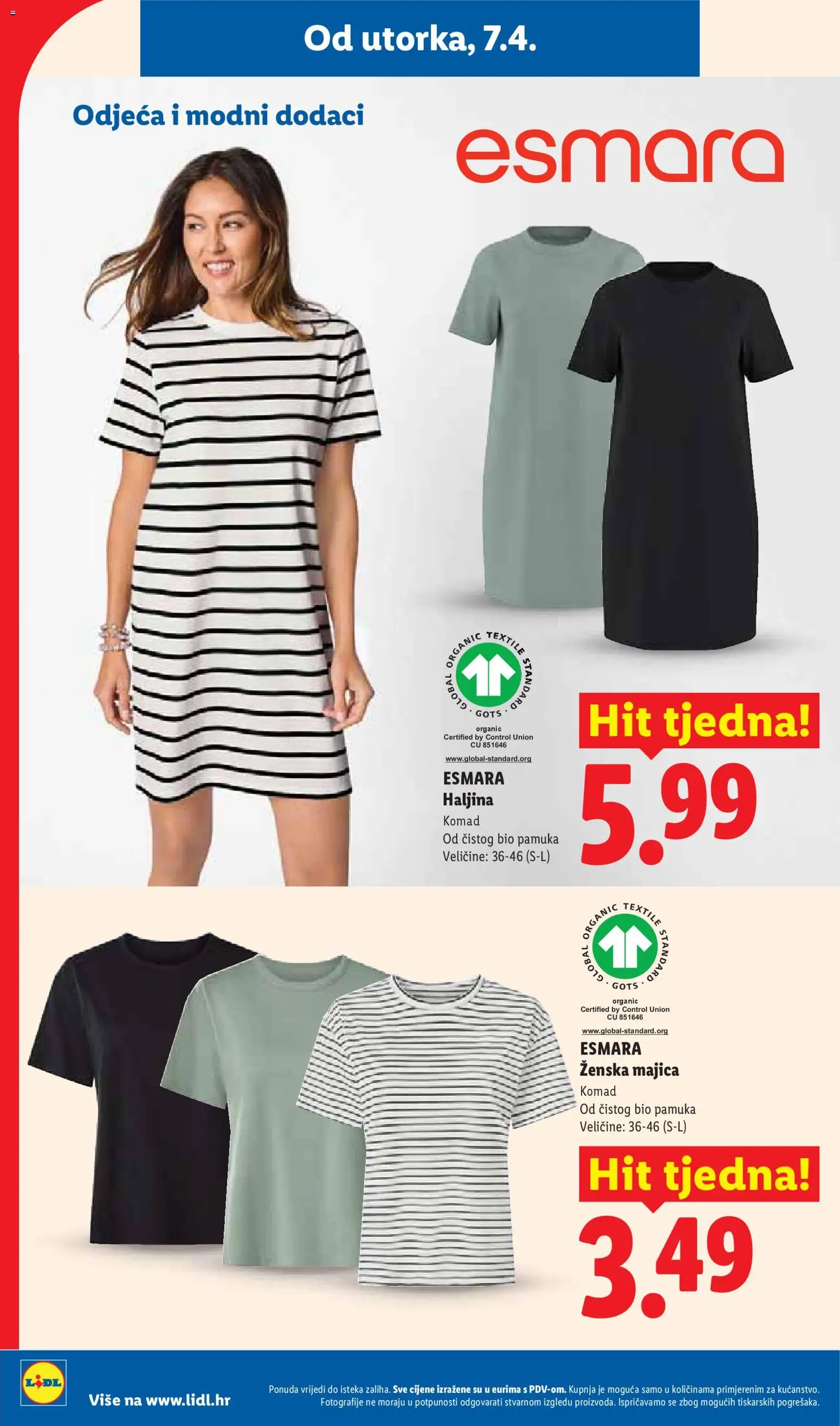 Lidl katalog | vrijedi od 07.04.2026 | Stranica: 30 | Proizvodi: Odjeća, Majica, Haljina
