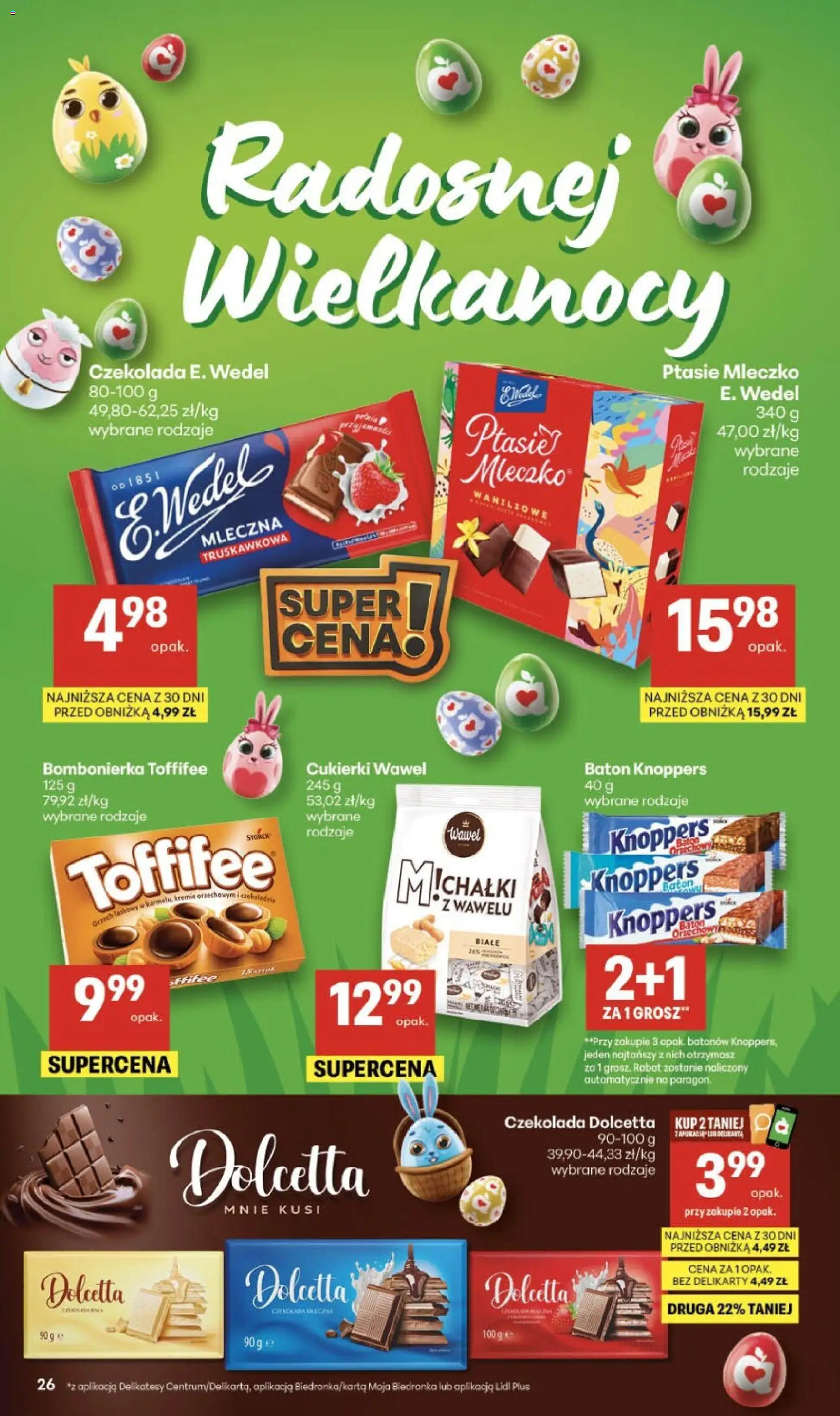 Delikatesy Centrum gazetka od 12.03.2026 | Strona: 26 | Produkty: Toffifee, Delikatesy, Ptasie mleczko, Czekolada