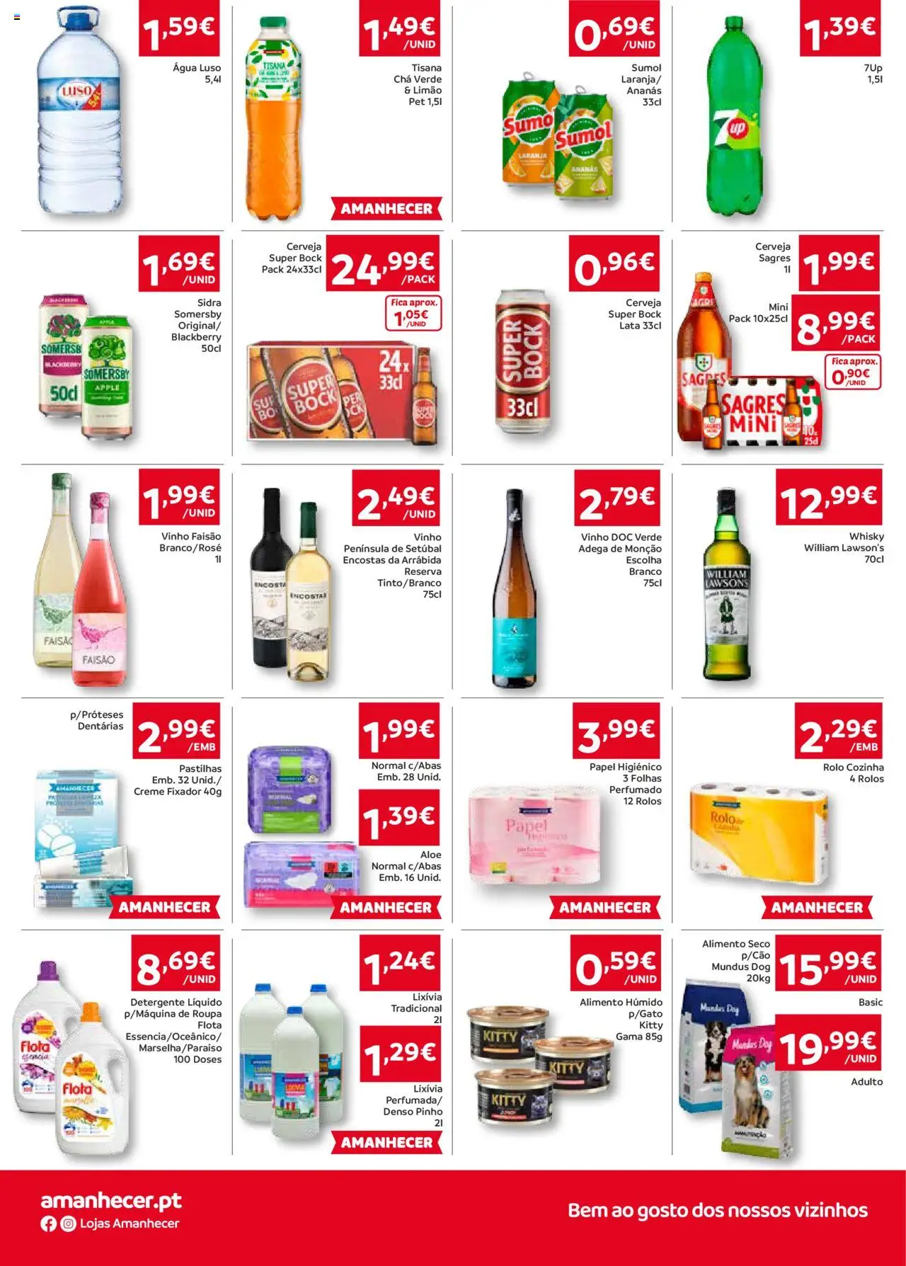 Amanhecer Folheto Madeira │ válido de 21.08.2025 | Página: 4 | Produtos: Whisky, Papel higiénico, Cerveja, Somersby