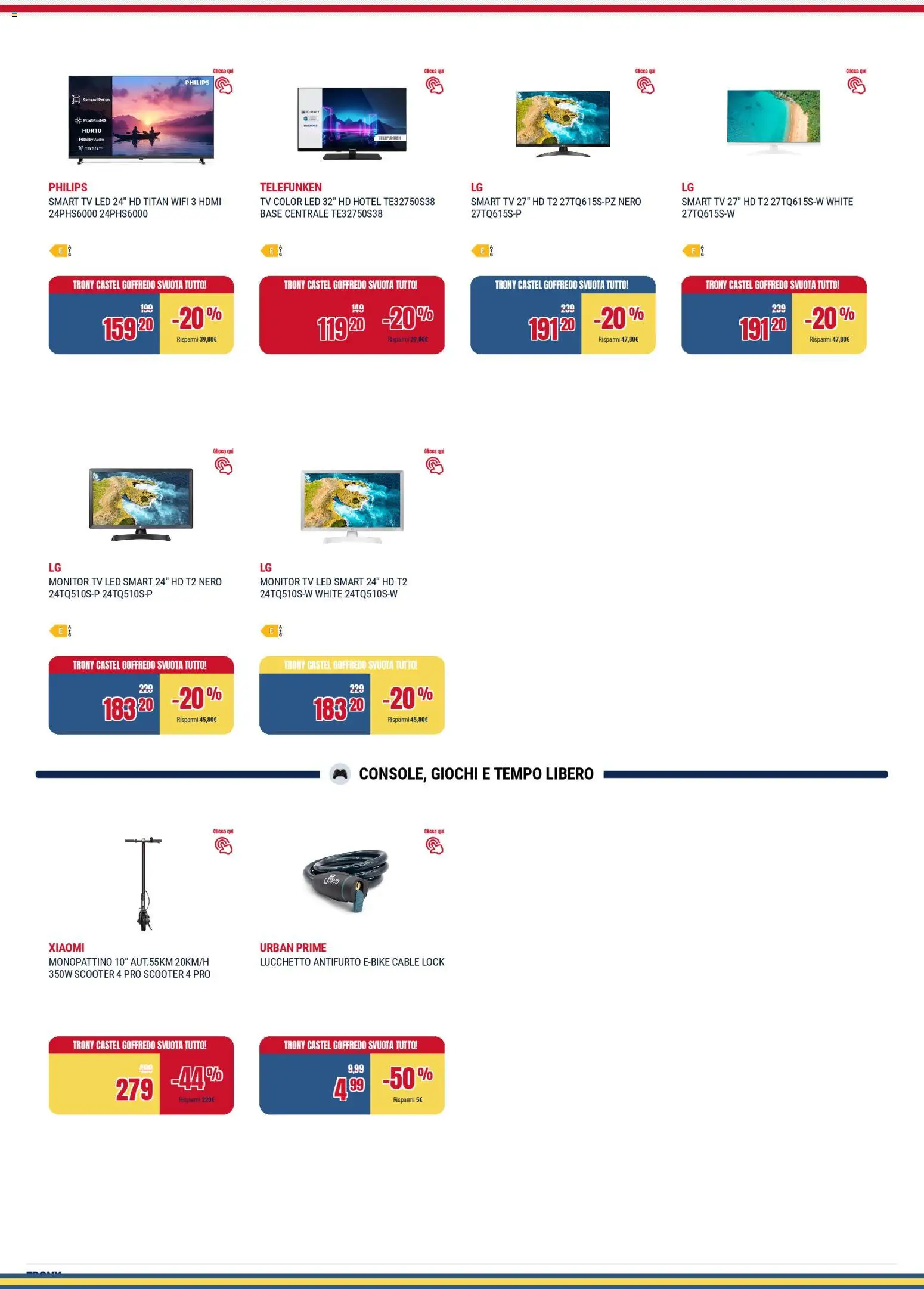 Volantino Trony del 17.04.2026 | Pagina: 8 | Prodotti: Xiaomi, Monitor, TV, Audio