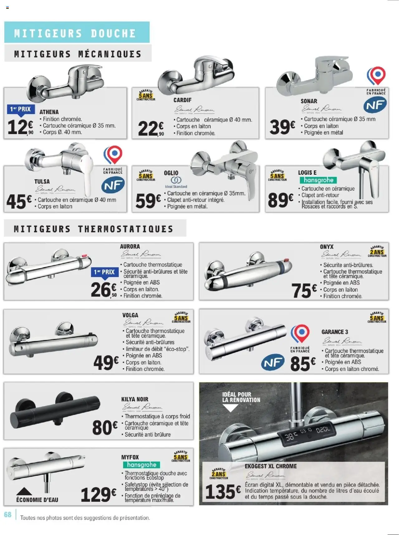 {H1} | Page: 68 | Produits: Douche, Cartouche