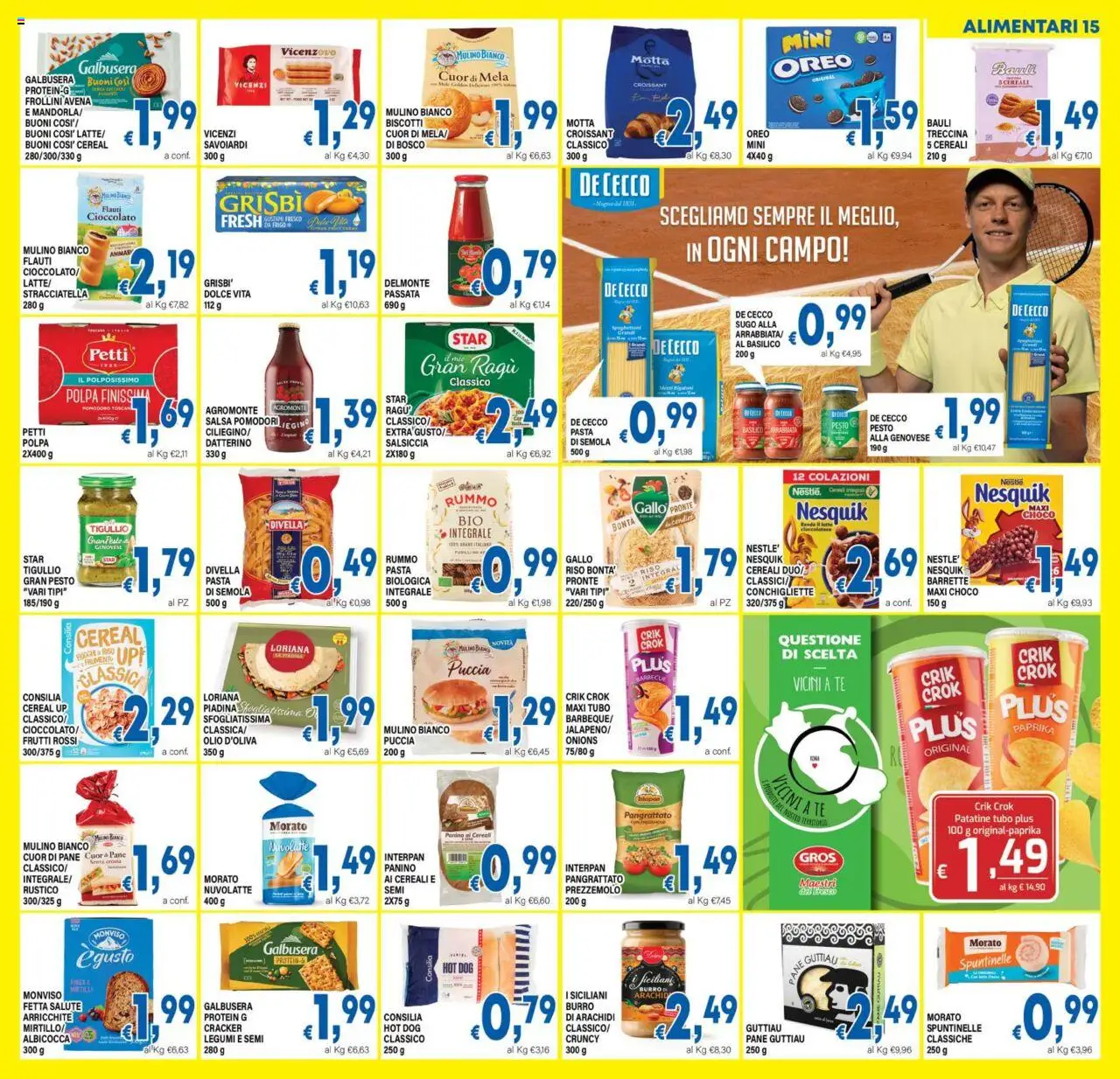 Volantino DEM del 18.08.2025 | Pagina: 15 | Prodotti: Pane, Cioccolato, Pomodori, Pasta