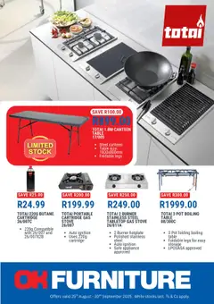 Preview of OK Furniture specials valid from 25.08.2025