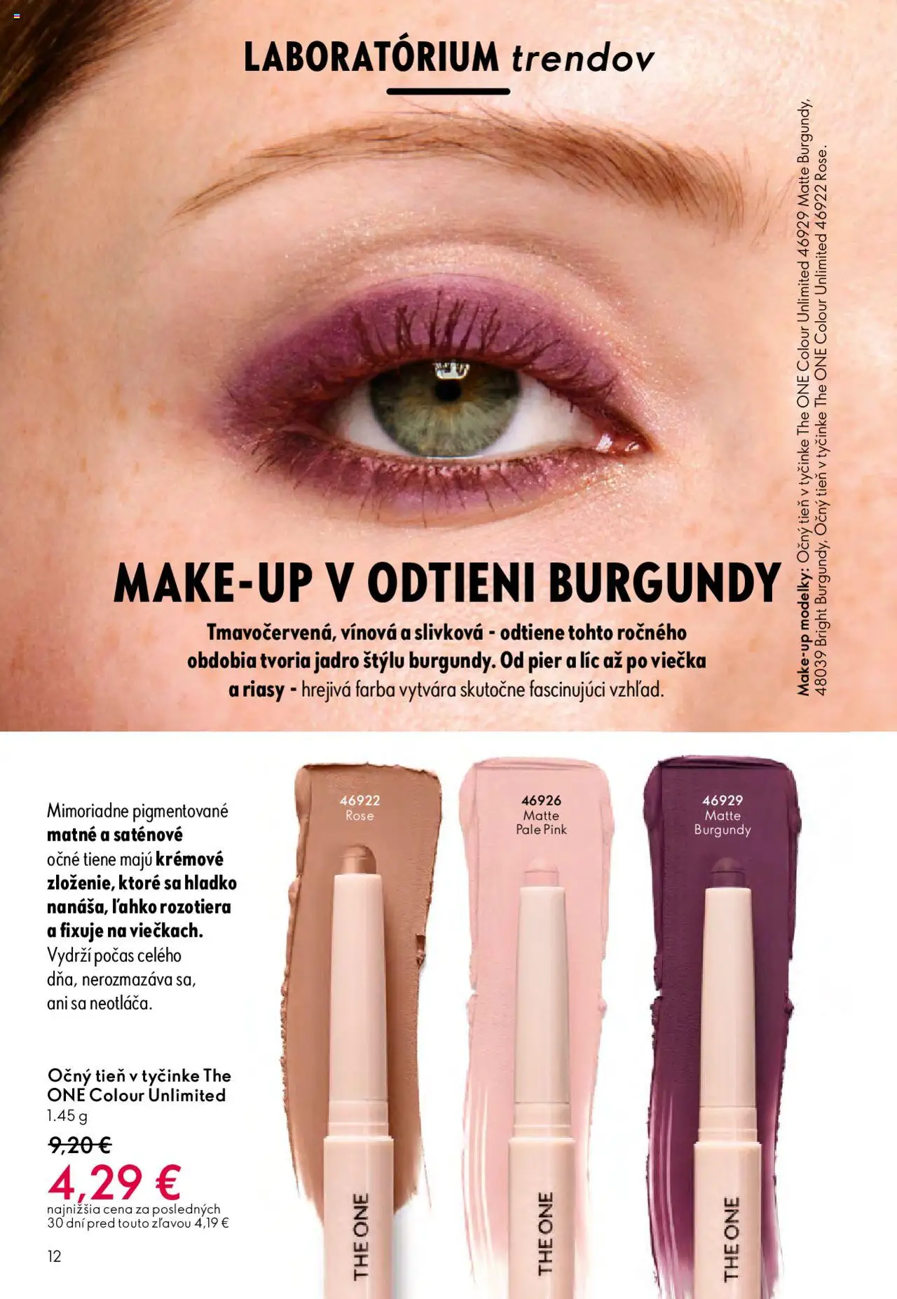 Katalóg Oriflame 13 2025 │ platný od 07.09.2025 | Strana: 12 | Produkty: Očné tiene