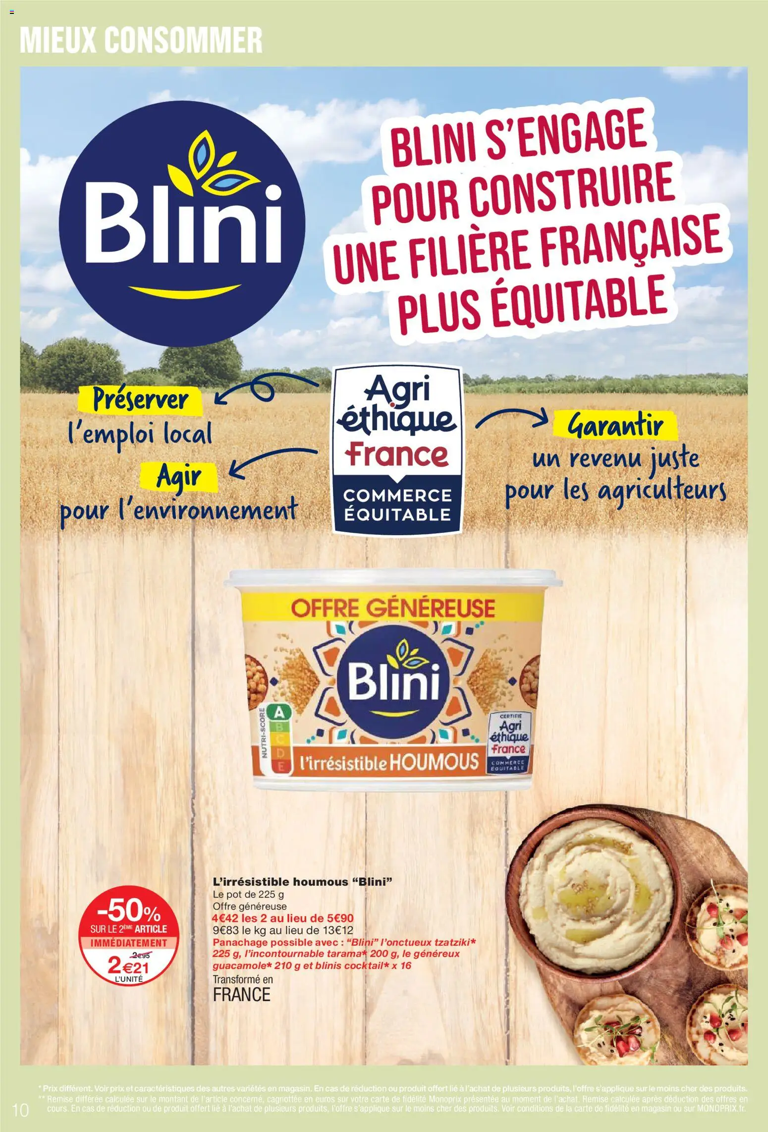 {H1} | Page: 10 | Produits: Blinis
