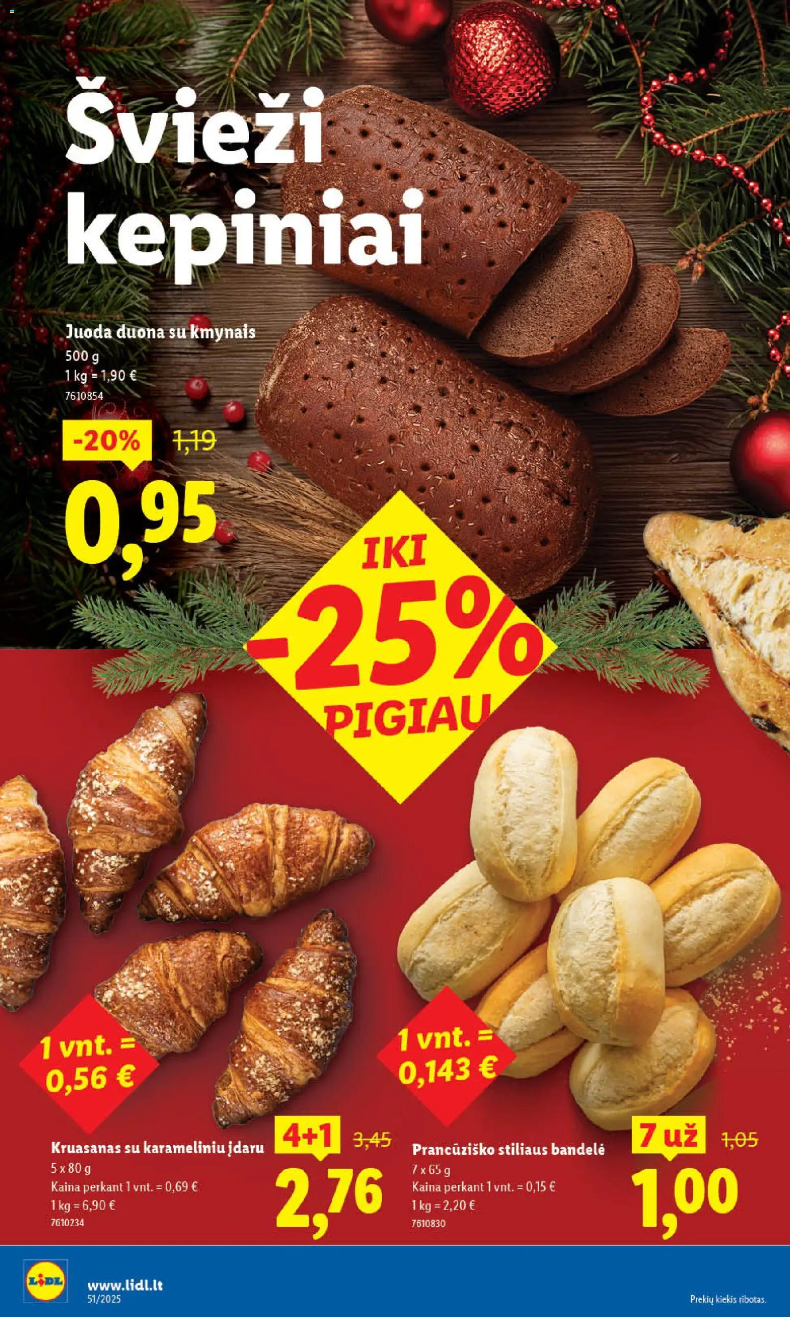 LIDL akcijos nuo 15.12.2025 | Puslapis: 6 | Prekių: Bandelė, Duona