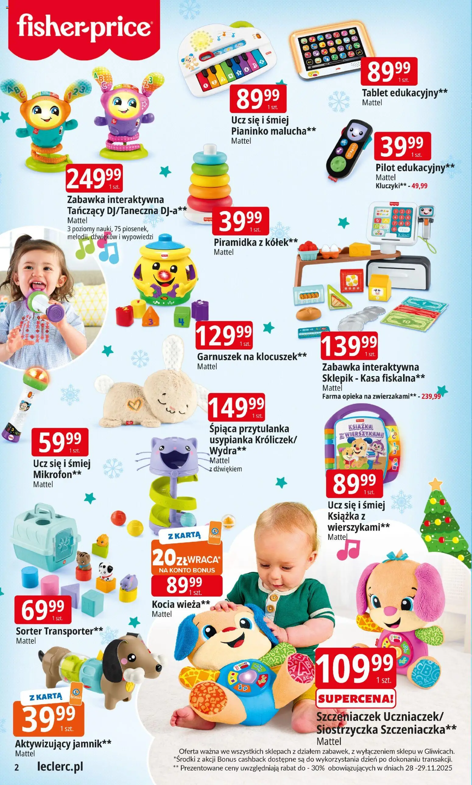 E.Leclerc Gazetka - Zabawki od 12.11.2025 | Strona: 2 | Produkty: Karta, Tablet, Mikrofon
