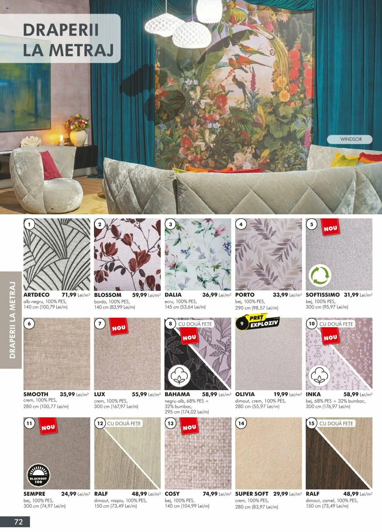 Noul catalog Diego – valabil de la 01.04.2024 | Pagină: 72 | Produse: Draperii