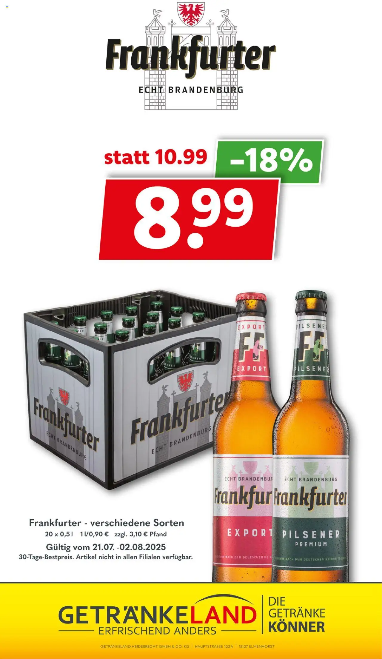 Getränkeland Prospekt 	 - gültig ab dem 21.07.2025 | Seite: 9