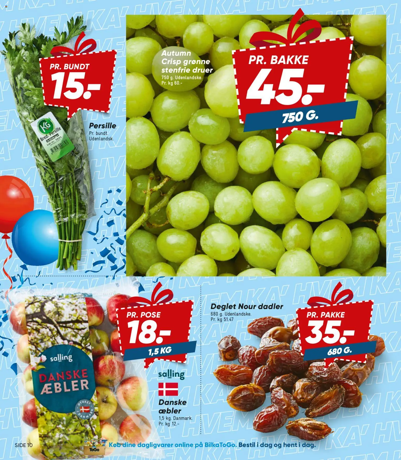 Bilka tilbudsavis – gyldig fra 20.02.2026 | Side: 10 | Produkter: Æbler, Dadler, Persille