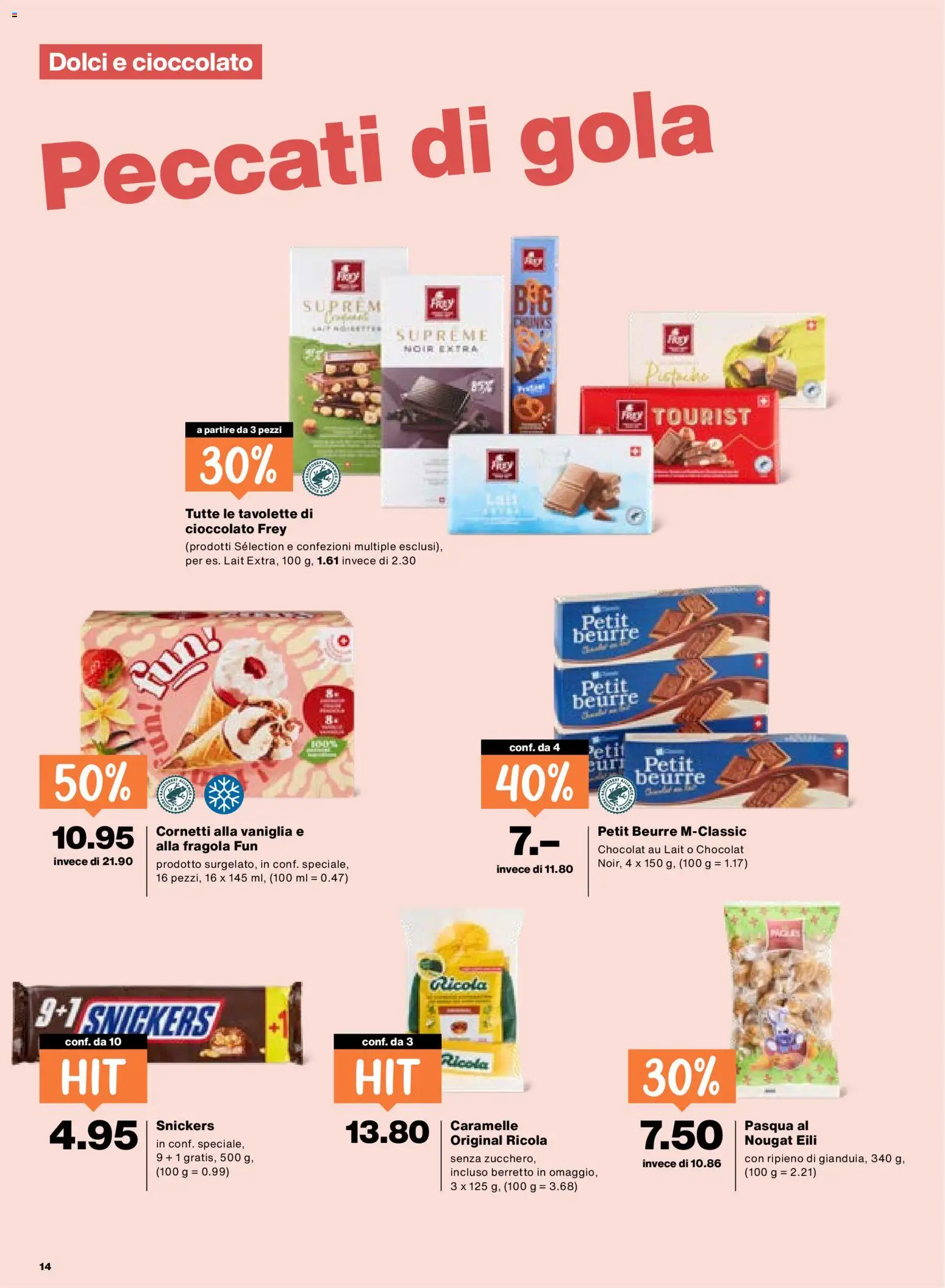 Migros Aktionen IT – gültig ab 19.02.2026 | Seite: 14 | Produkte: Snickers