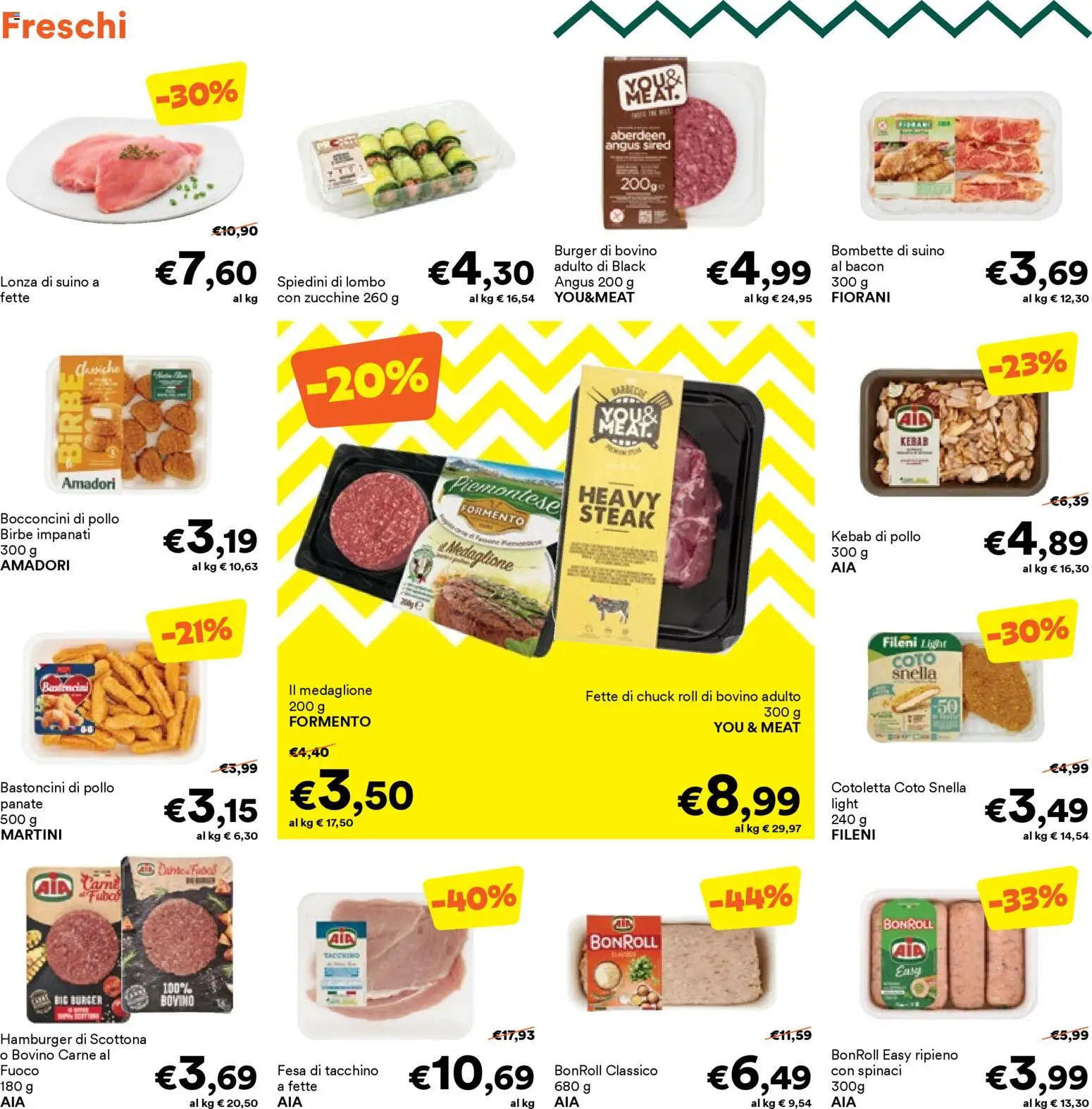 Volantino Unes del 06.04.2026 | Pagina: 18 | Prodotti: Pollo, Suino, Zucchine, Spiedini