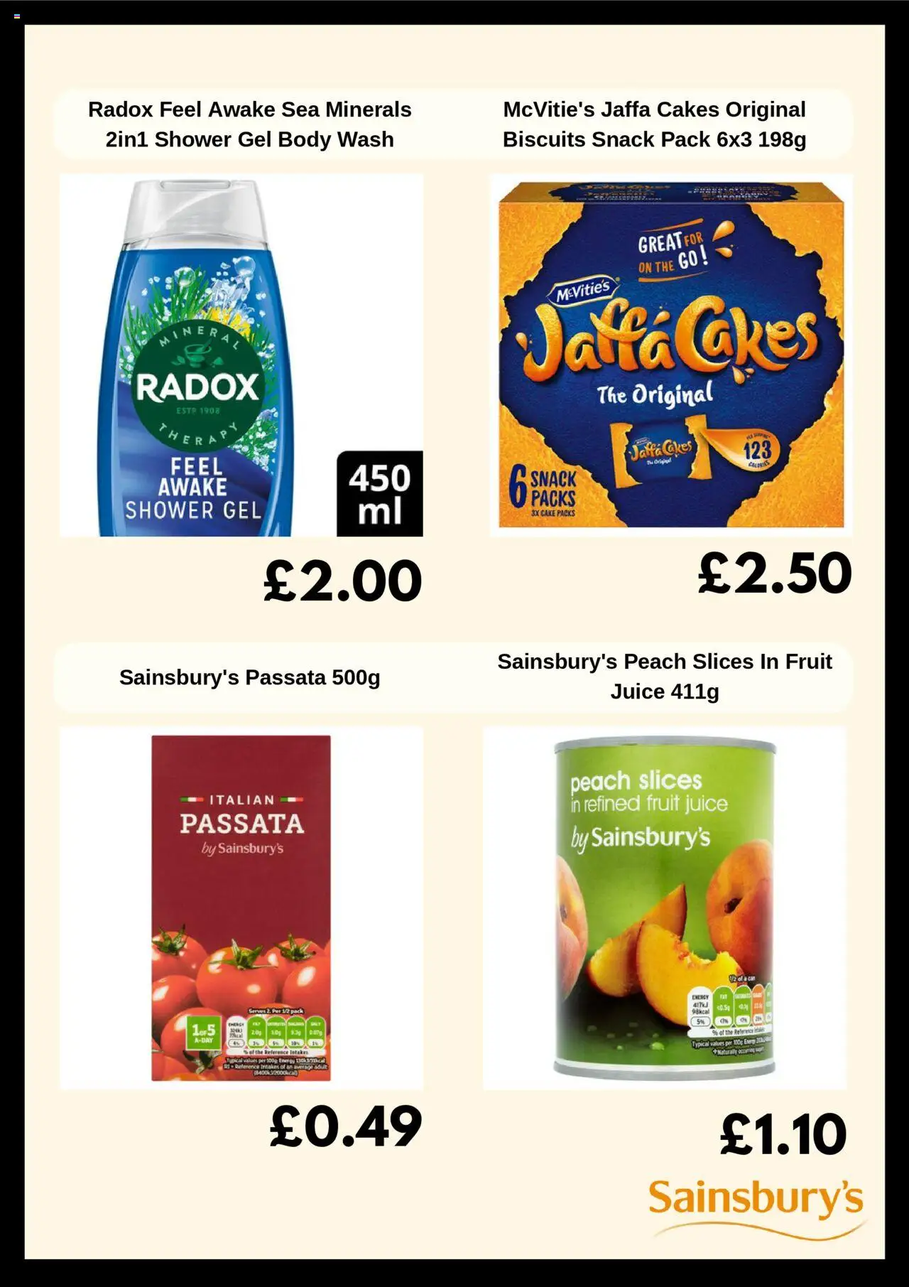  | Page: 4 | Products: Shower, Shower gel, Juice, Snack