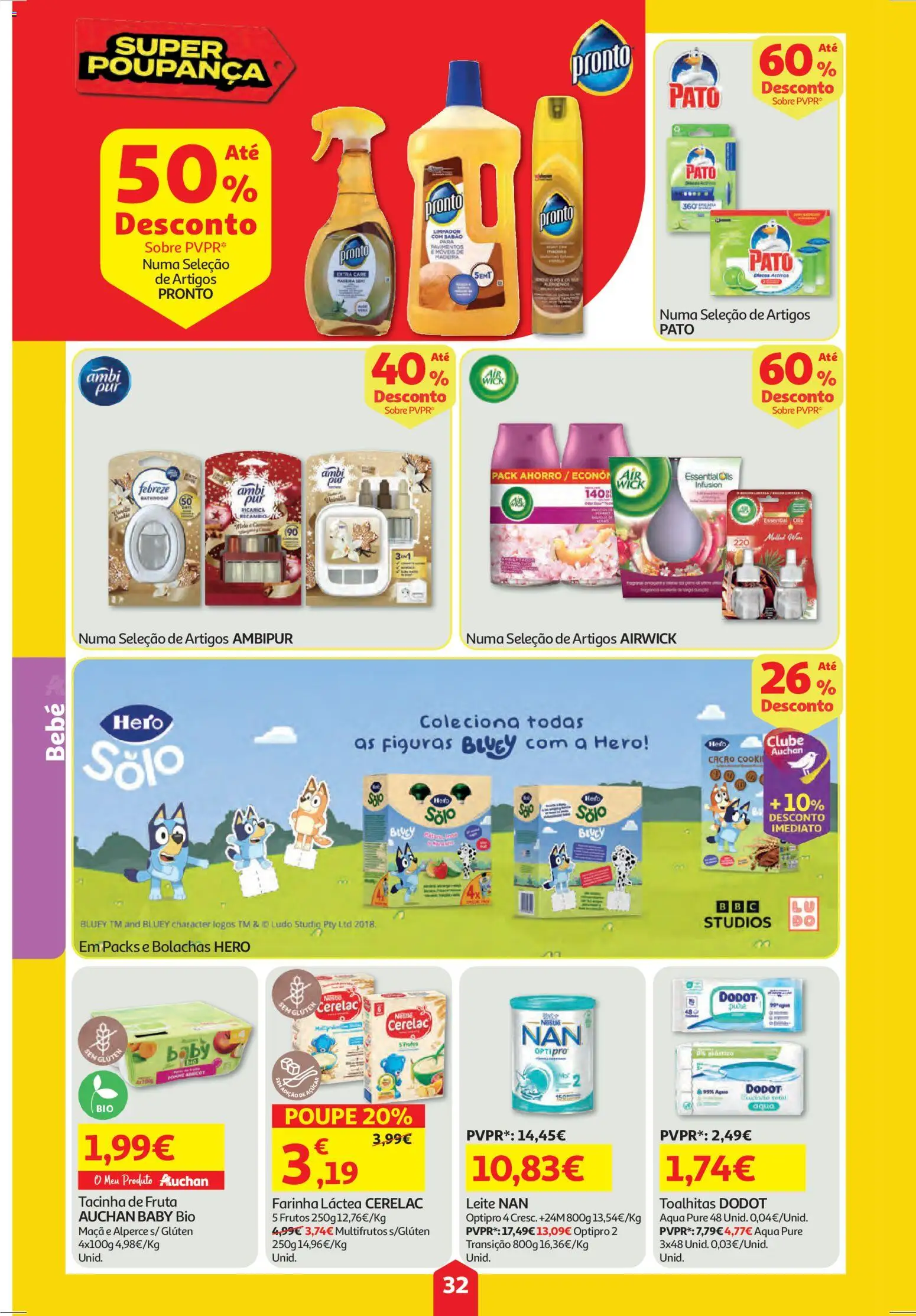 Auchan folheto │ válido de 27.11.2025 | Página: 32 | Produtos: Agua, Bolachas, Leite, Maça