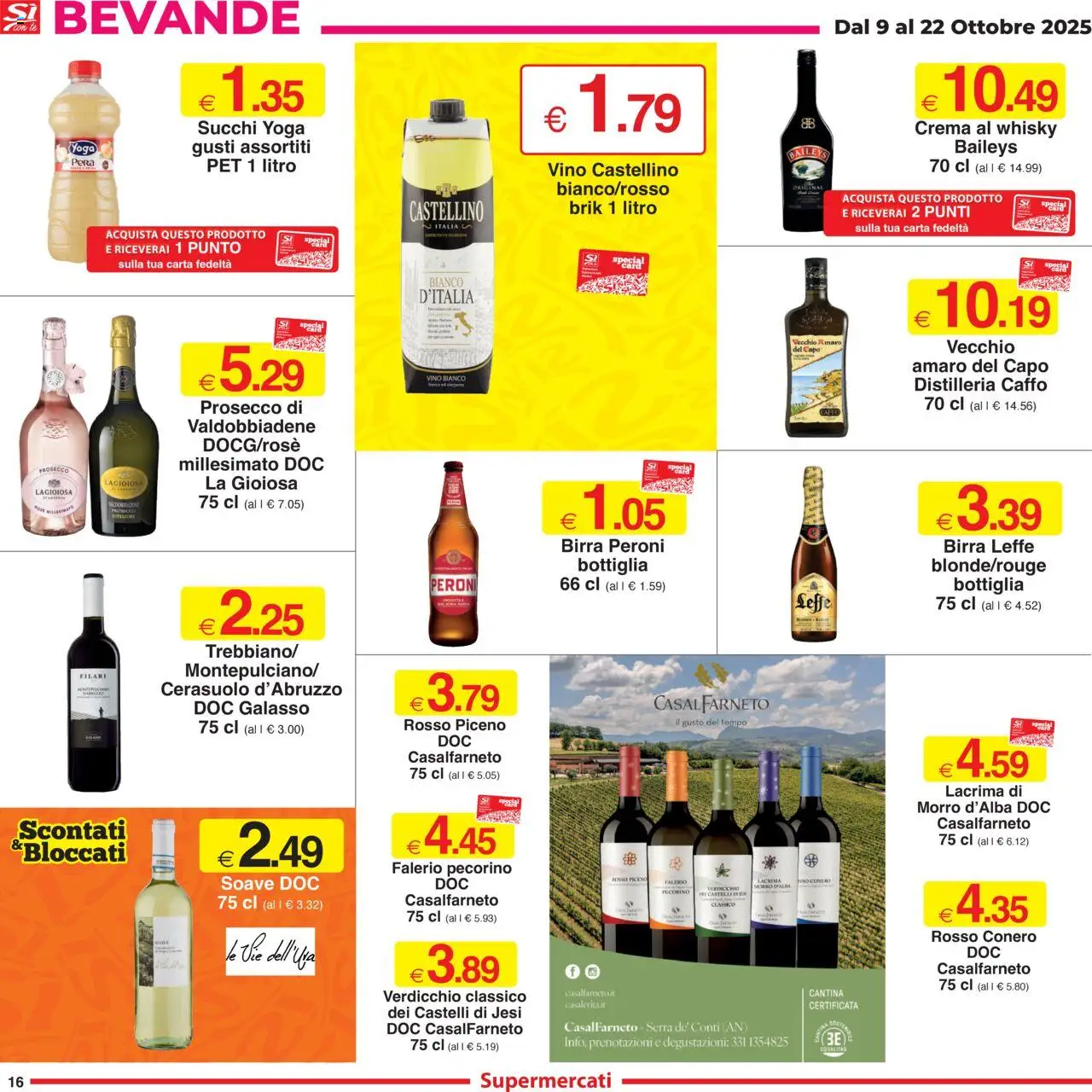 Volantino Sì con Te del 09.10.2025 | Pagina: 16 | Prodotti: Birra, Whisky, Vino, Bottiglia