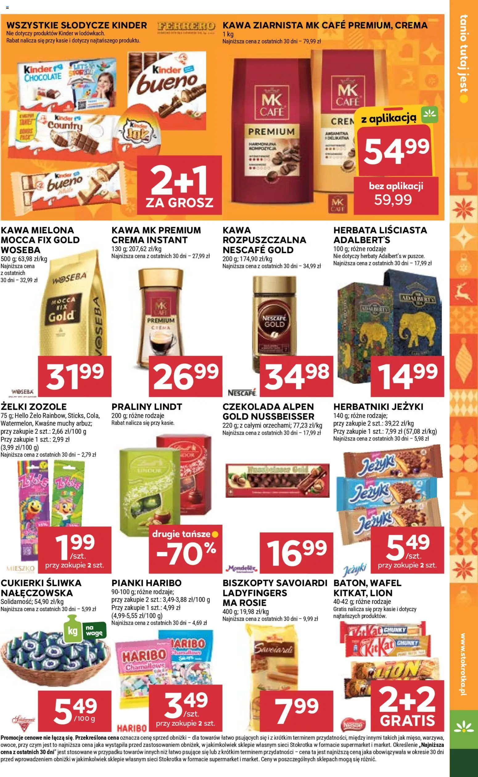 Stokrotka Gazetka od 04.12.2025 | Strona: 21 | Produkty: Słodycze, Herbata liściasta, Stokrotka, Kawa ziarnista